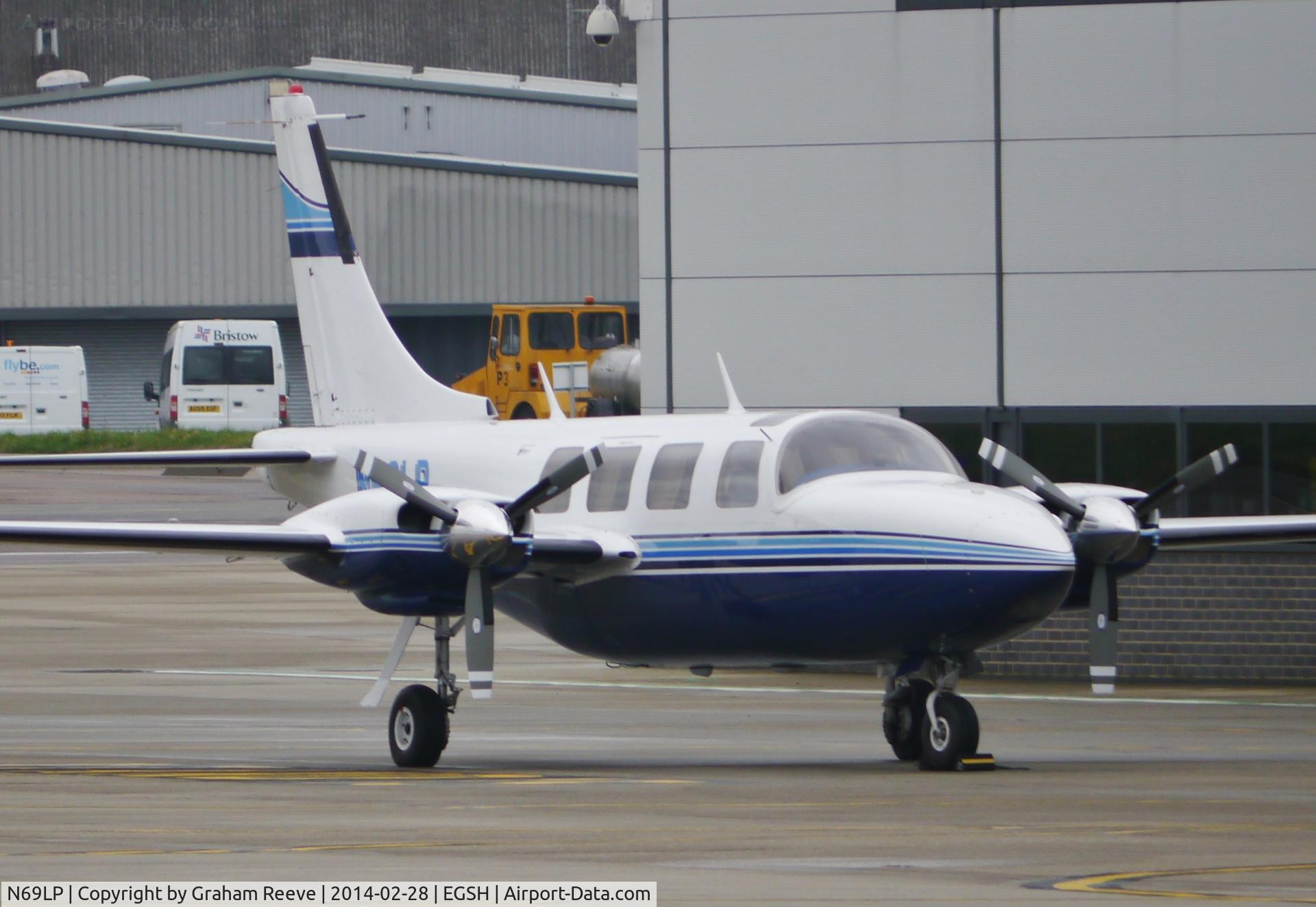 N69LP, 1978 Piper PA-60-601P Aerostar C/N 61P-0541-230, Parked at Norwich.