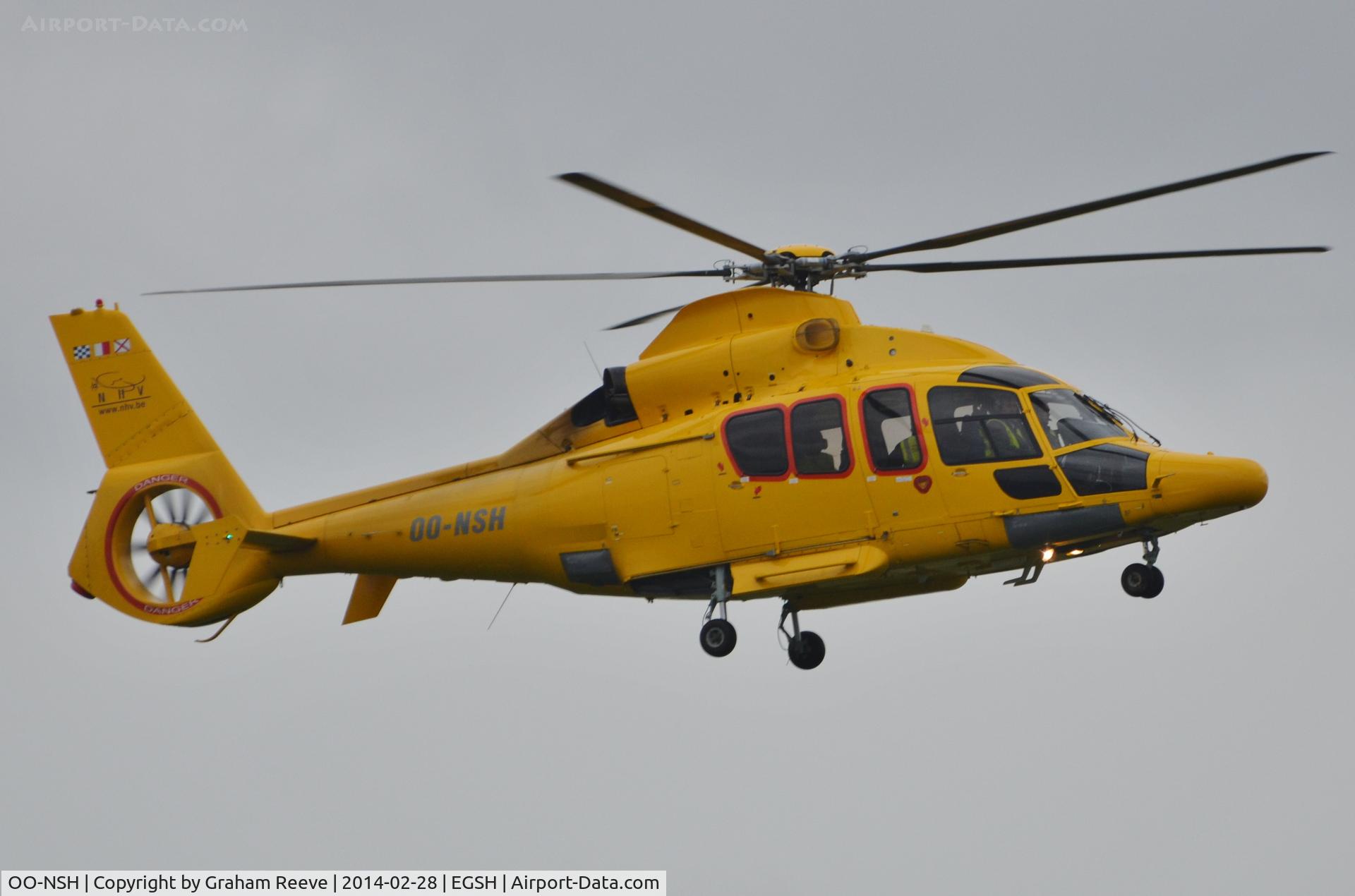 OO-NSH, 2004 Eurocopter EC-155B-1 C/N 6681, About to land.
