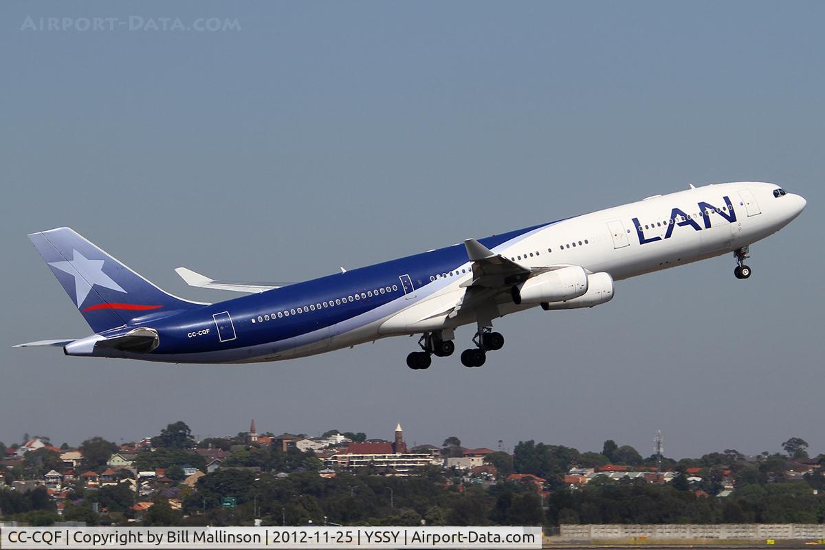 CC-CQF, 2001 Airbus A340-313X C/N 442, away to AKL and SCL