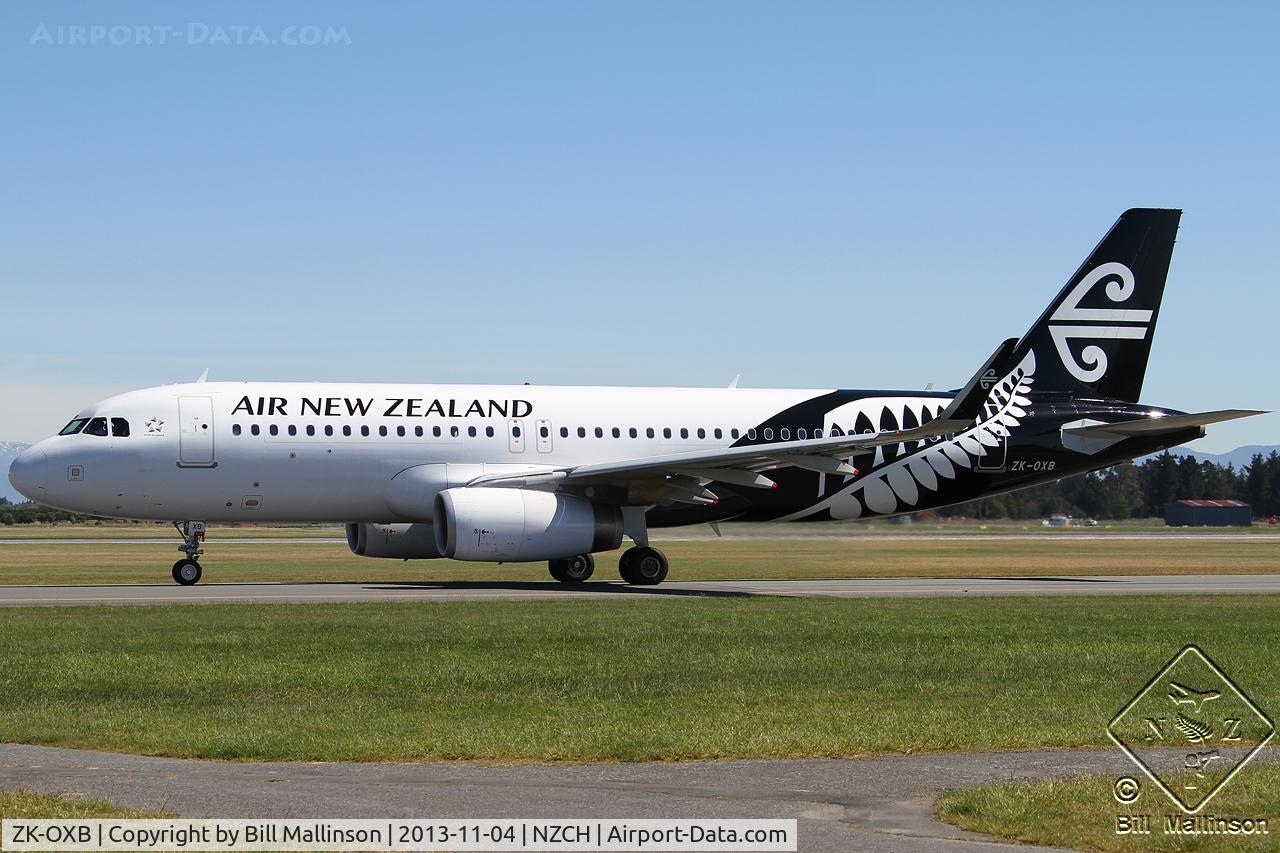 ZK-OXB, 2013 Airbus A320-232 C/N 5682, taxiing to 02