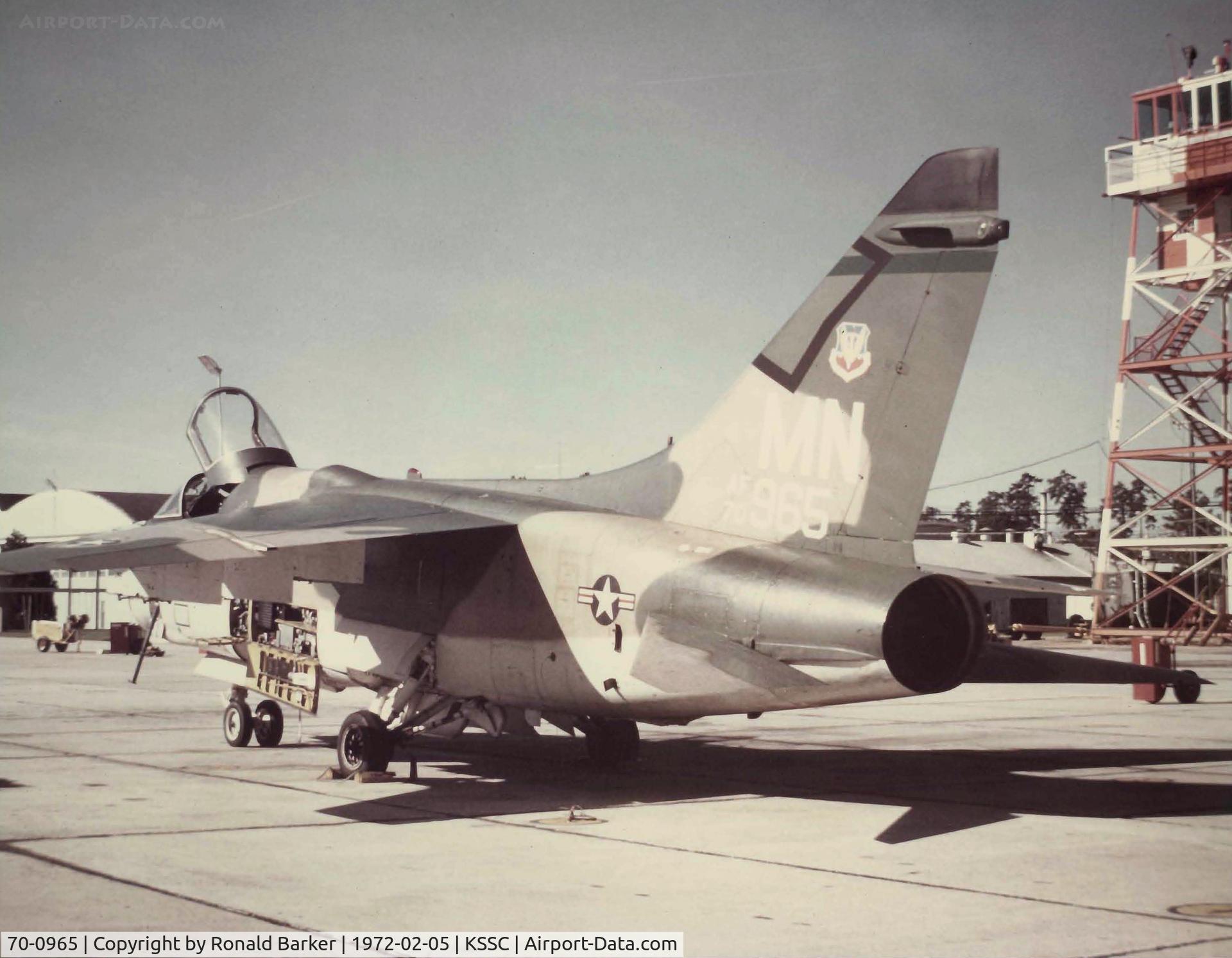 70-0965, 1970 LTV A-7D-7-CV Corsair II C/N D-111, 354 TFW A-7D TDY Shaw