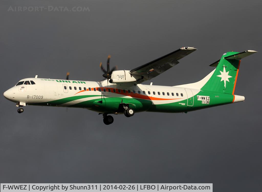 F-WWEZ, 2014 ATR 72-600 C/N 1136, C/n 1136 - To be B-17009