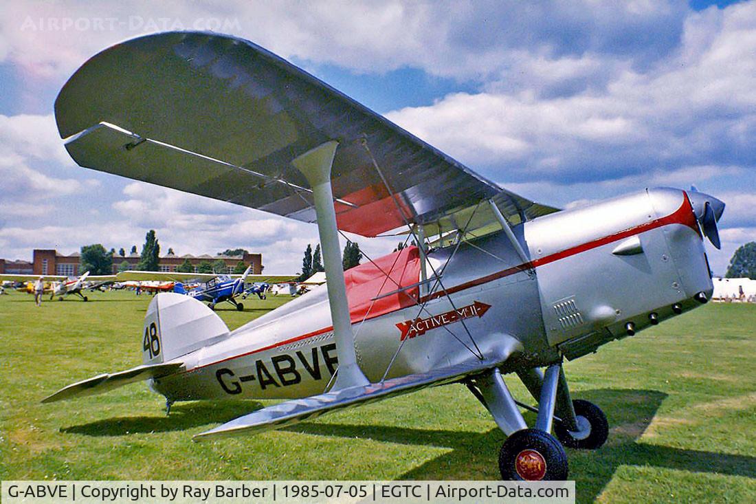 G-ABVE, 1932 Arrow Active 2 C/N 2, Arrow Active 2 [2] Cranfield~G 05/07/1985