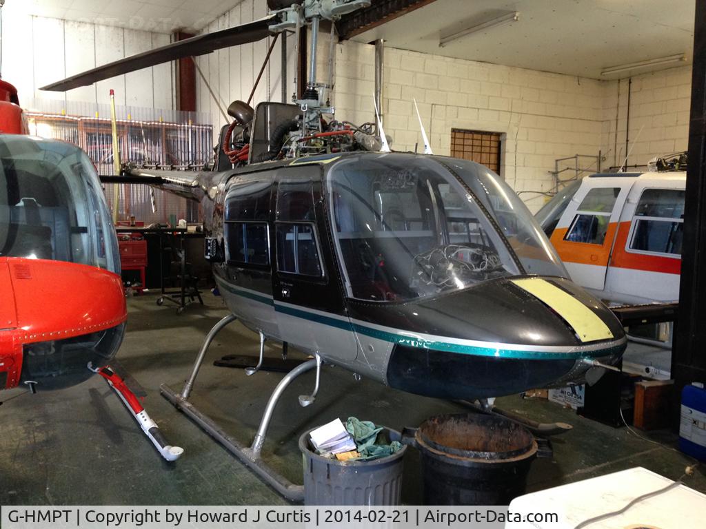 G-HMPT, 1968 Agusta AB-206B JetRanger II C/N 8168, Privately owned. Sparkford, Somerset.