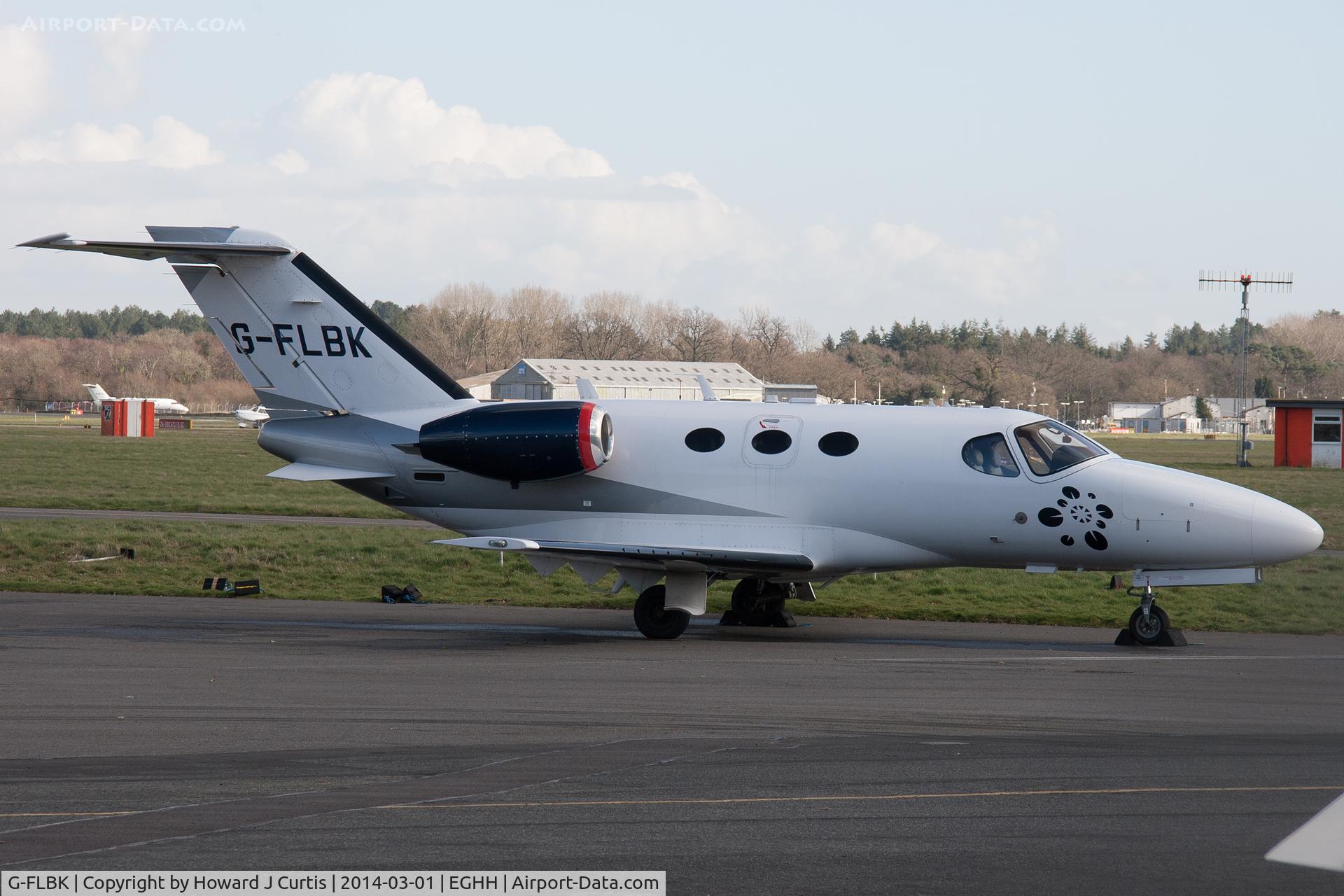 G-FLBK, 2008 Cessna 510 Citation Mustang Citation Mustang C/N 510-0068, On the Signature apron.