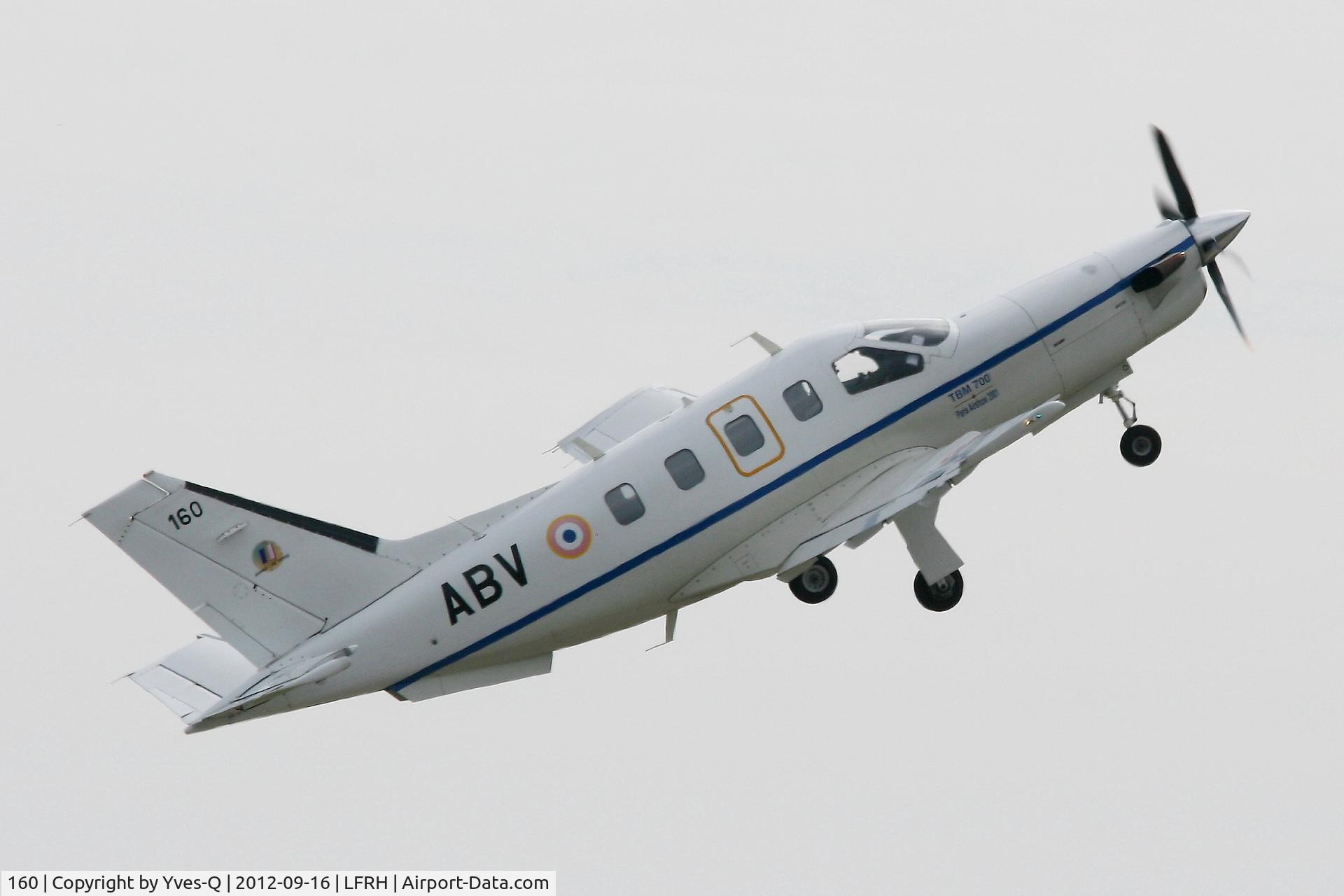 160, 2000 Socata TBM-700 C/N 160, French Army Socata TBM-700, Take off Rwy 25, Lann Bihoué Air Base (LFRH-LRT) open day 2012