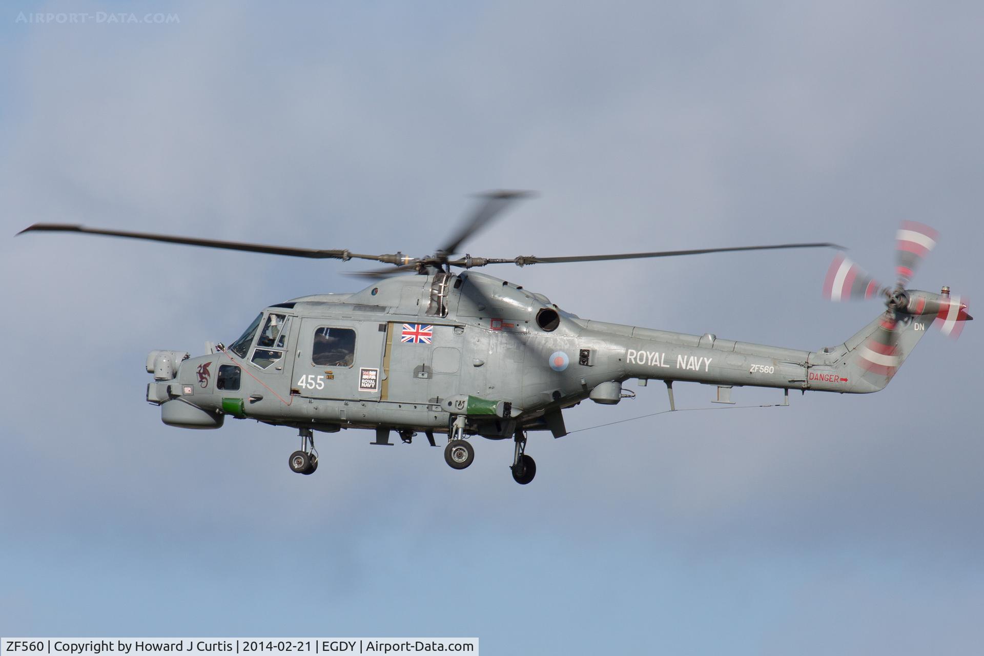 ZF560, 1988 Westland Lynx HMA.8SRU C/N 337, 455-DN, 815 NAS Dragon Flight.