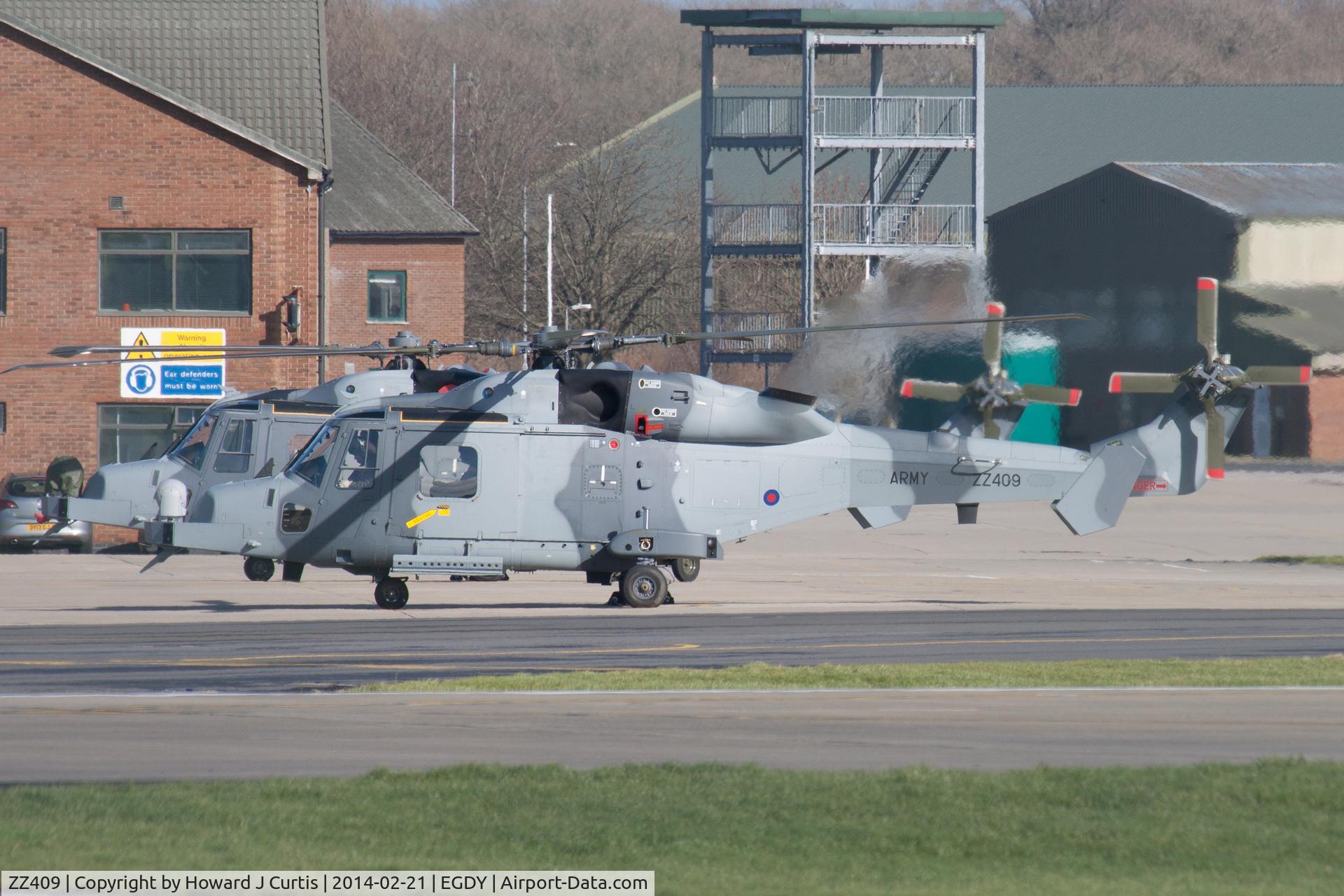 ZZ409, AgustaWestland AW-159 Wildcat AH.1 C/N 479, 652 Squadron AAC.