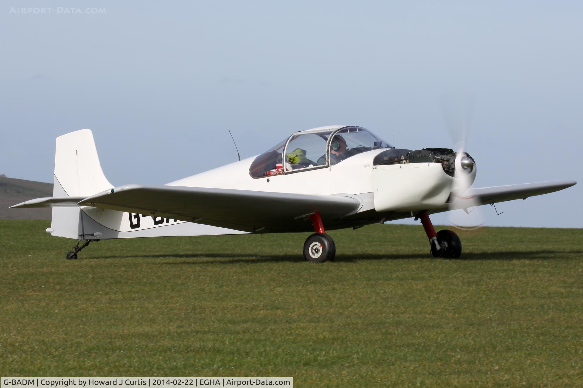 G-BADM, 1994 Druine D-62B Condor C/N PFA 049-11442, Heading out to do some engine runs, hence the topless look.