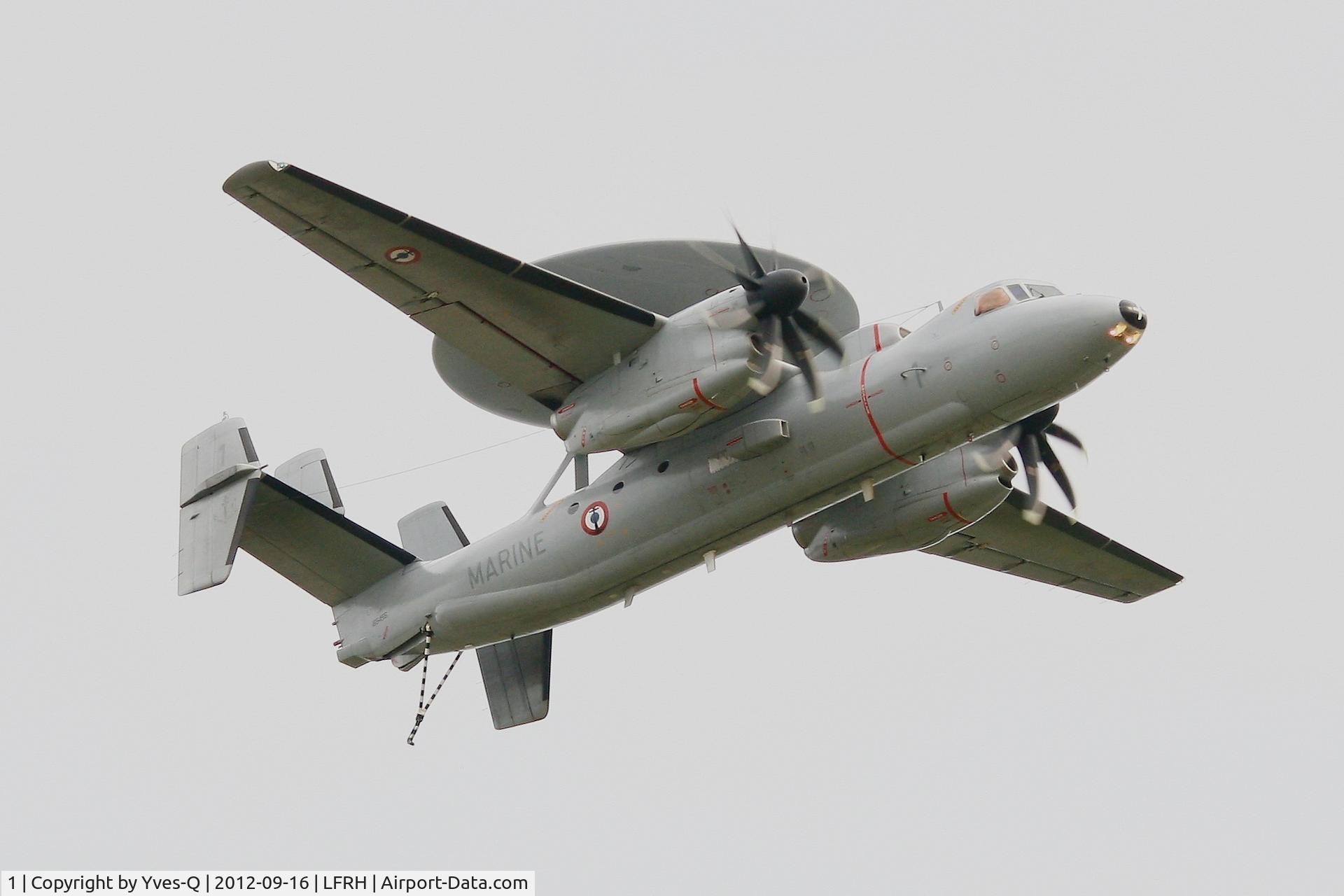 1, Grumman E-2C Hawkeye C/N FR-1, French Navy Northrop-Grumman E-2C Hawkeye, Solo Display, Lann Bihoué Naval Air Base (LFRH - LRT) open day 2012