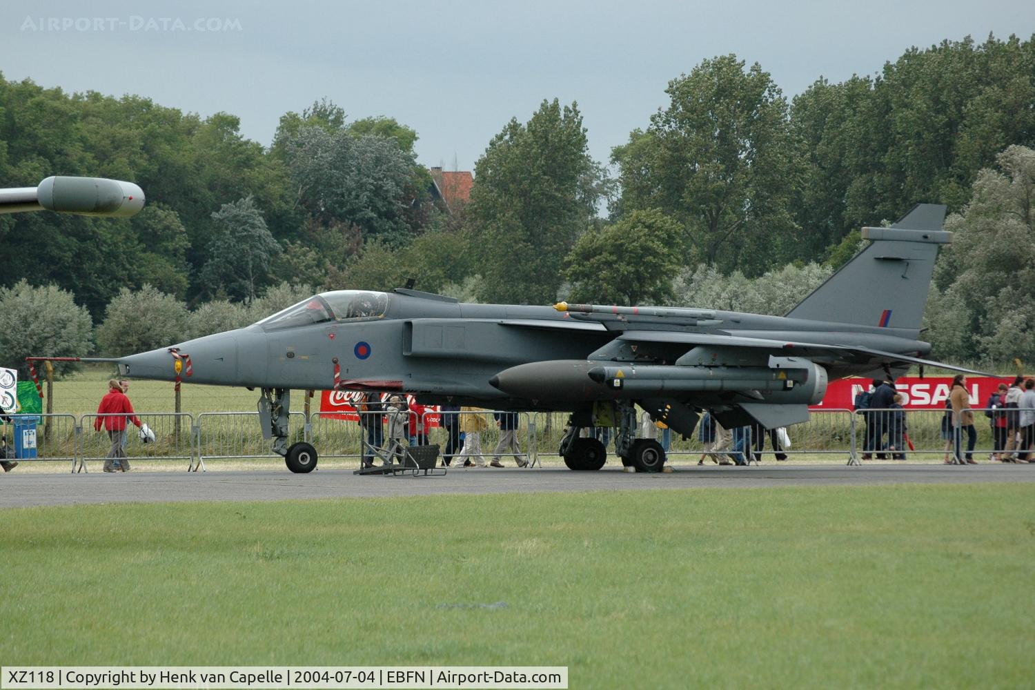 XZ118, 1976 Sepecat Jaguar GR.1A C/N S.119, Royal Air Force Jaguar GR.3 at Koksijde Air Base, Belgium.