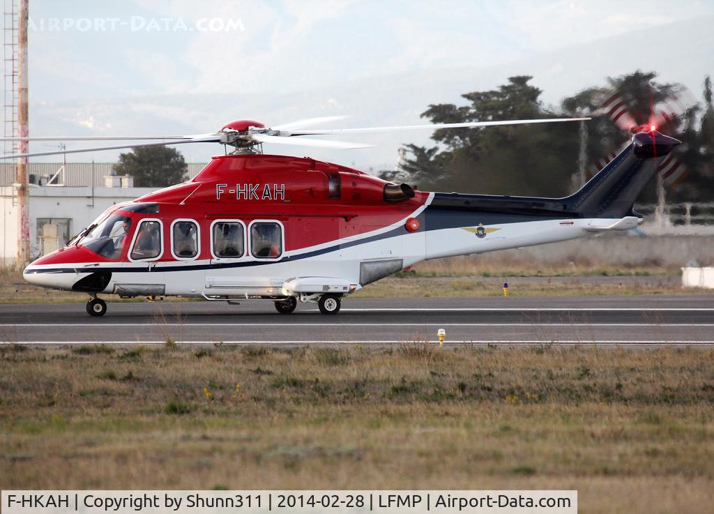 F-HKAH, 2013 AgustaWestland AW-139 C/N 31134, Ferry flight to Morocco after a night stop...