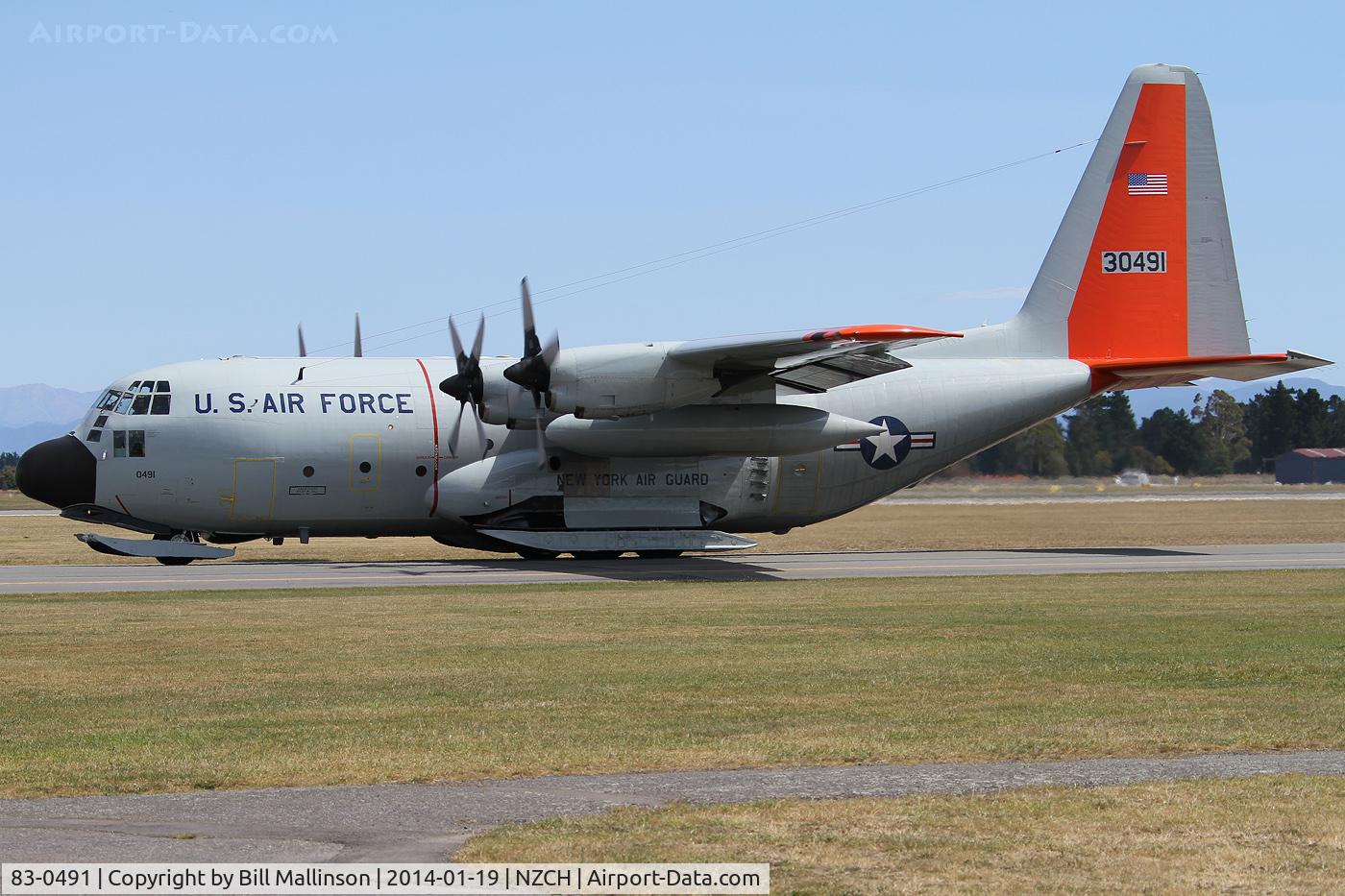 83-0491, 1983 Lockheed LC-130H Hercules C/N 382-5010, taxiing to 02 for another trip to the Ice