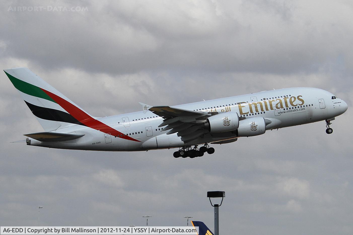 A6-EDD, 2008 Airbus A380-861 C/N 020, away to DBX