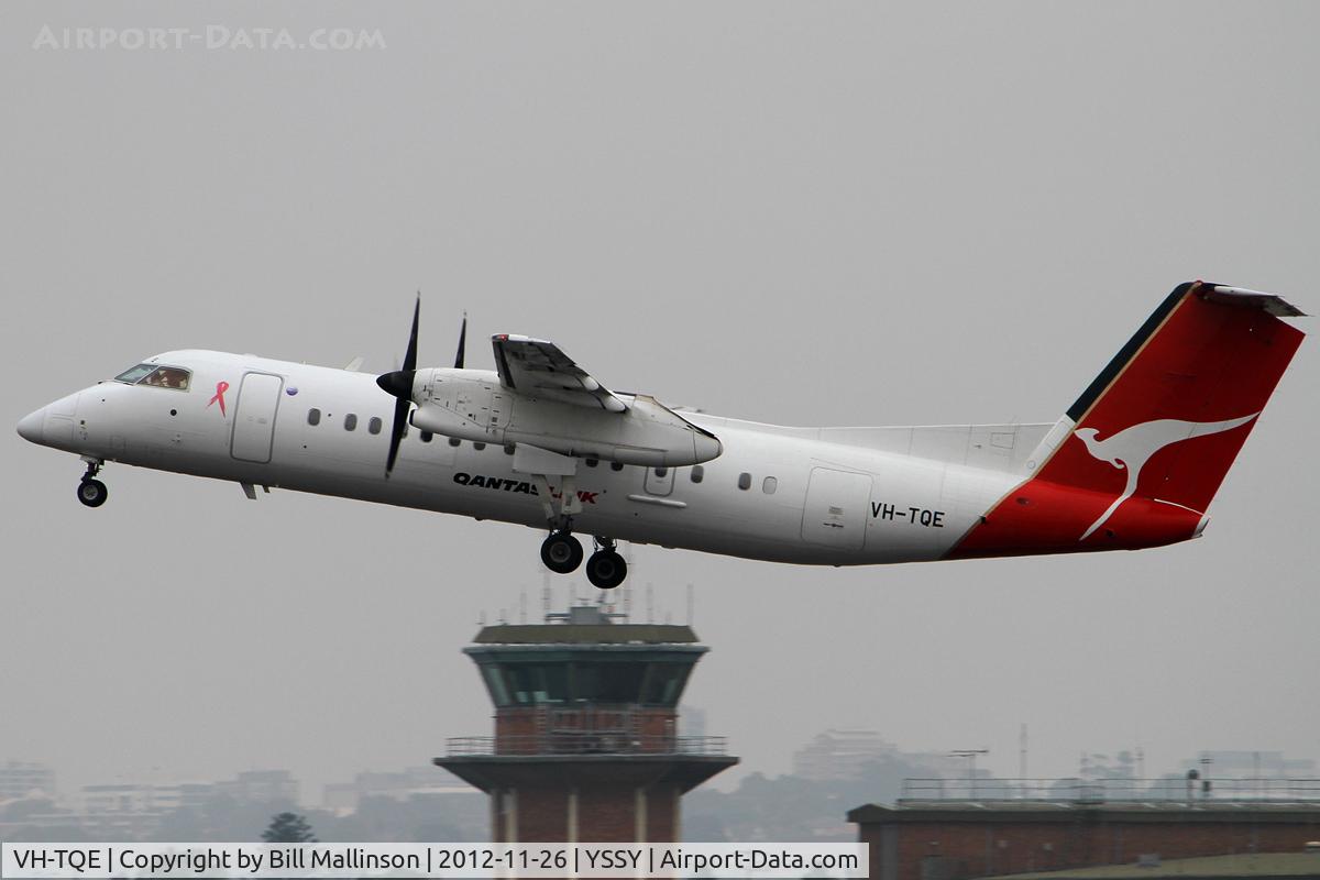 VH-TQE, 2003 De Havilland Canada DHC-8-315 Dash 8 C/N 596, off from 16R