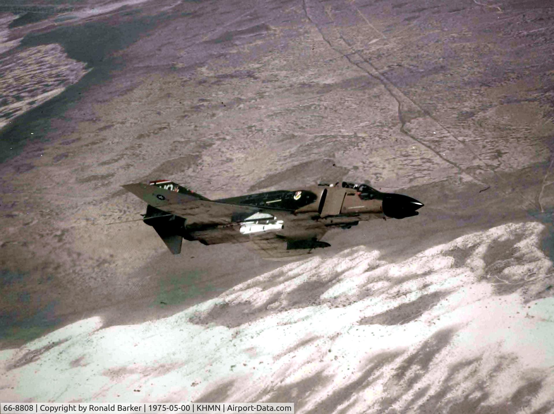 66-8808, 1966 McDonnell F-4D Phantom II C/N 2778, F-4D Holloman Oct 1975.  TGM-65A on right inboard pylon