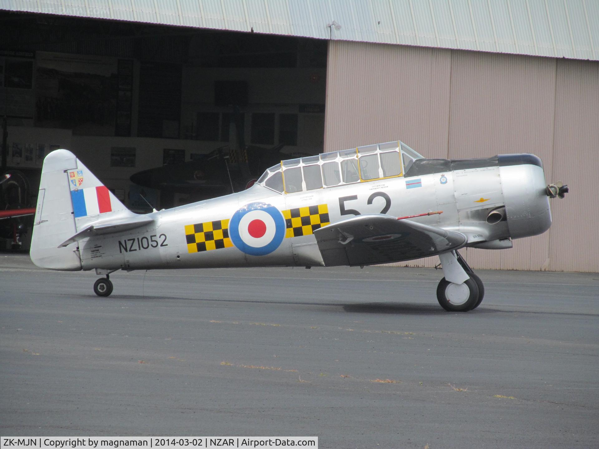 ZK-MJN, North American AT-6C Harvard IIA C/N 88-13909, One of many based at Ardmore