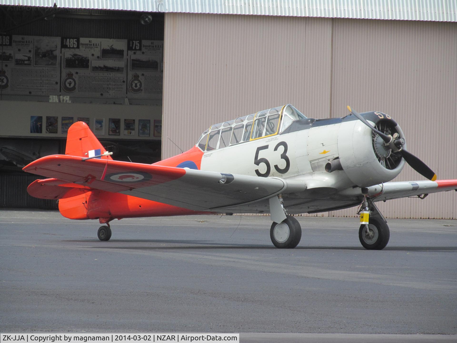 ZK-JJA, 1941 North American AT-6C Harvard IIA C/N 88-13910, From the front