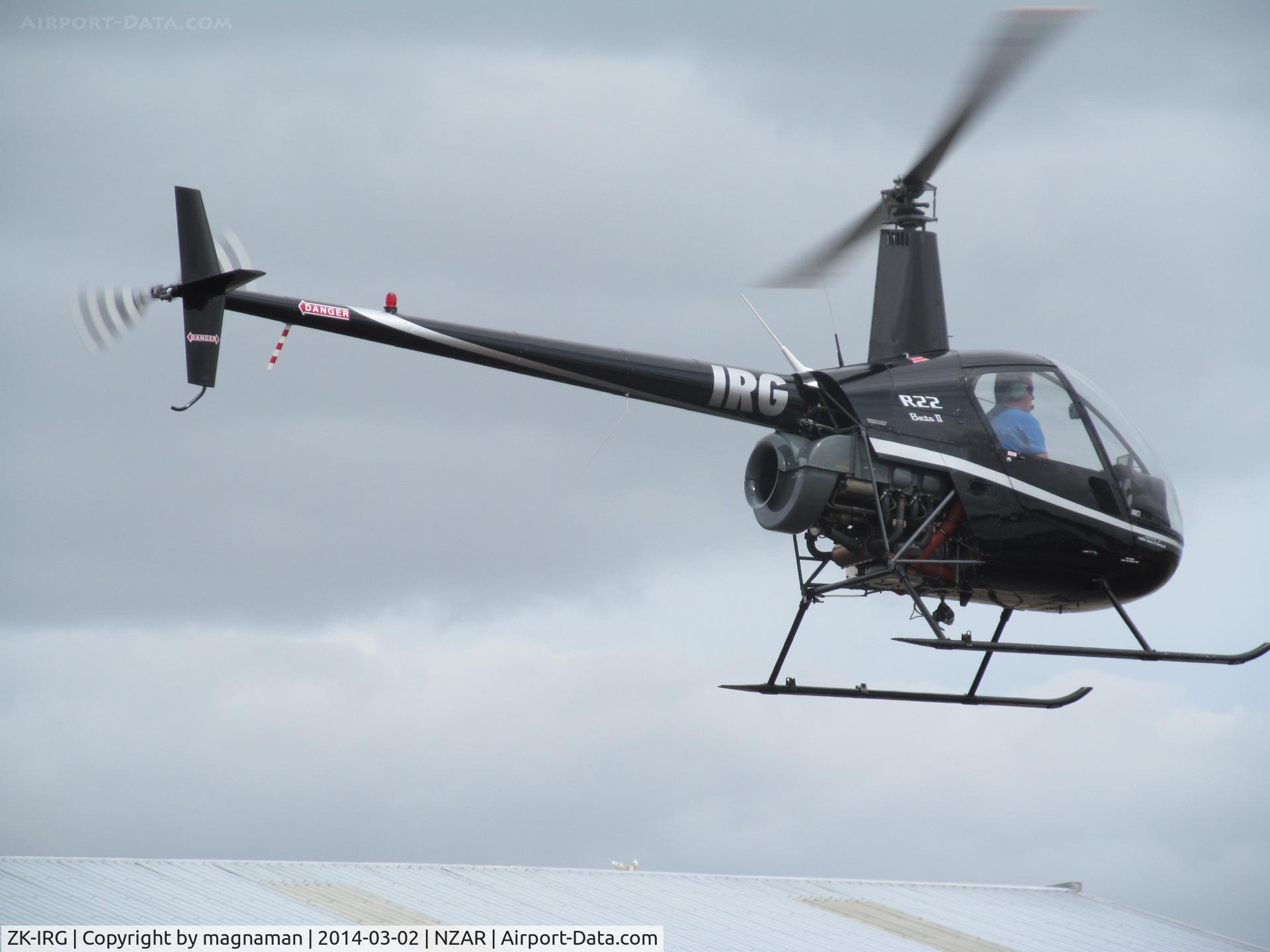 ZK-IRG, Robinson R22 Beta II C/N 2788, Coming in to and at Ardmore