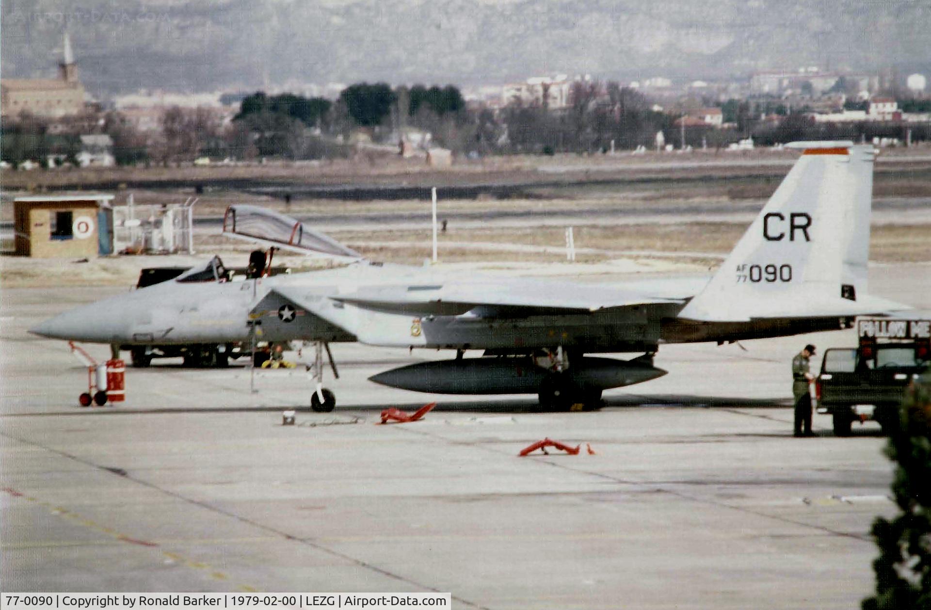 77-0090, 1977 McDonnell Douglas F-15A Eagle C/N 0371/A302, 32 TFS TDY Zaragoza
