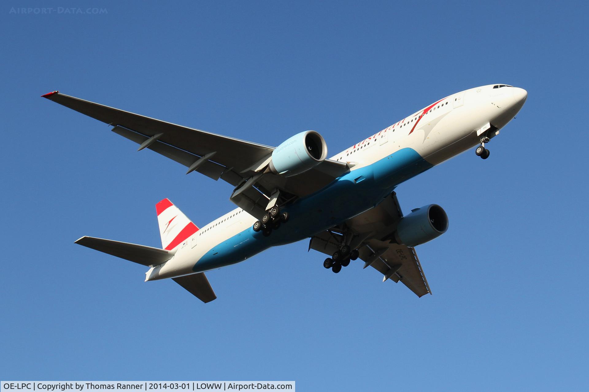 OE-LPC, 2002 Boeing 777-2Z9/ER C/N 29313, Austrian B777