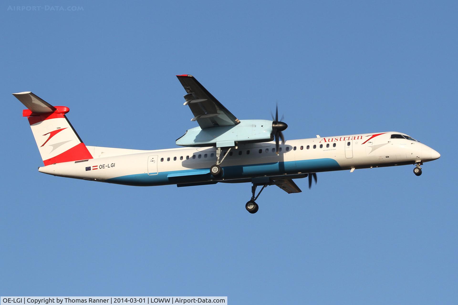 OE-LGI, 2004 De Havilland Canada DHC-8-402Q Dash 8 C/N 4100, Austrian DHC-8