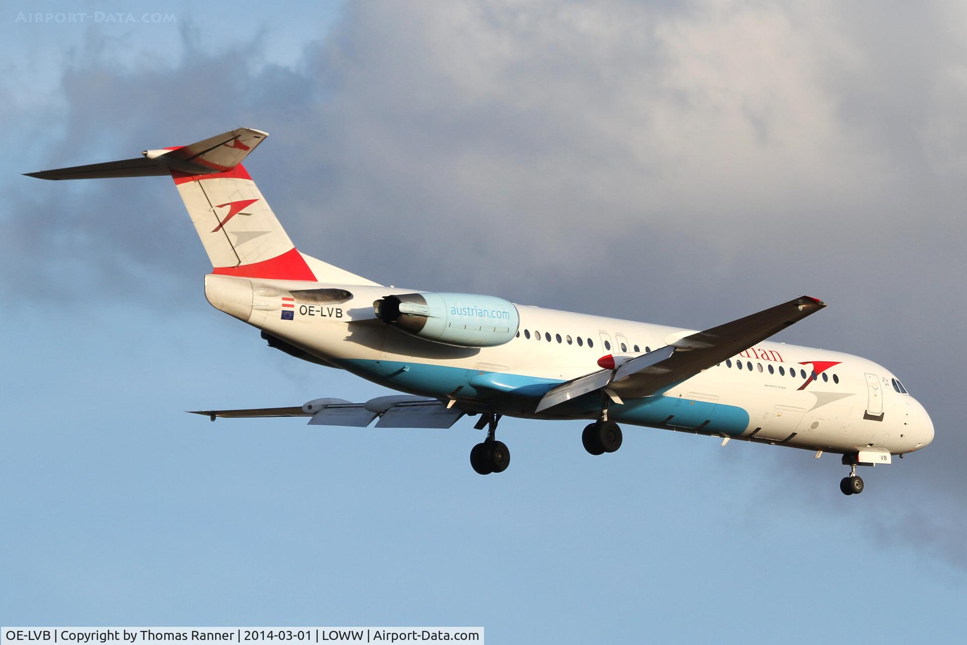 OE-LVB, 1994 Fokker 100 (F-28-0100) C/N 11502, Austrian Fokker 100