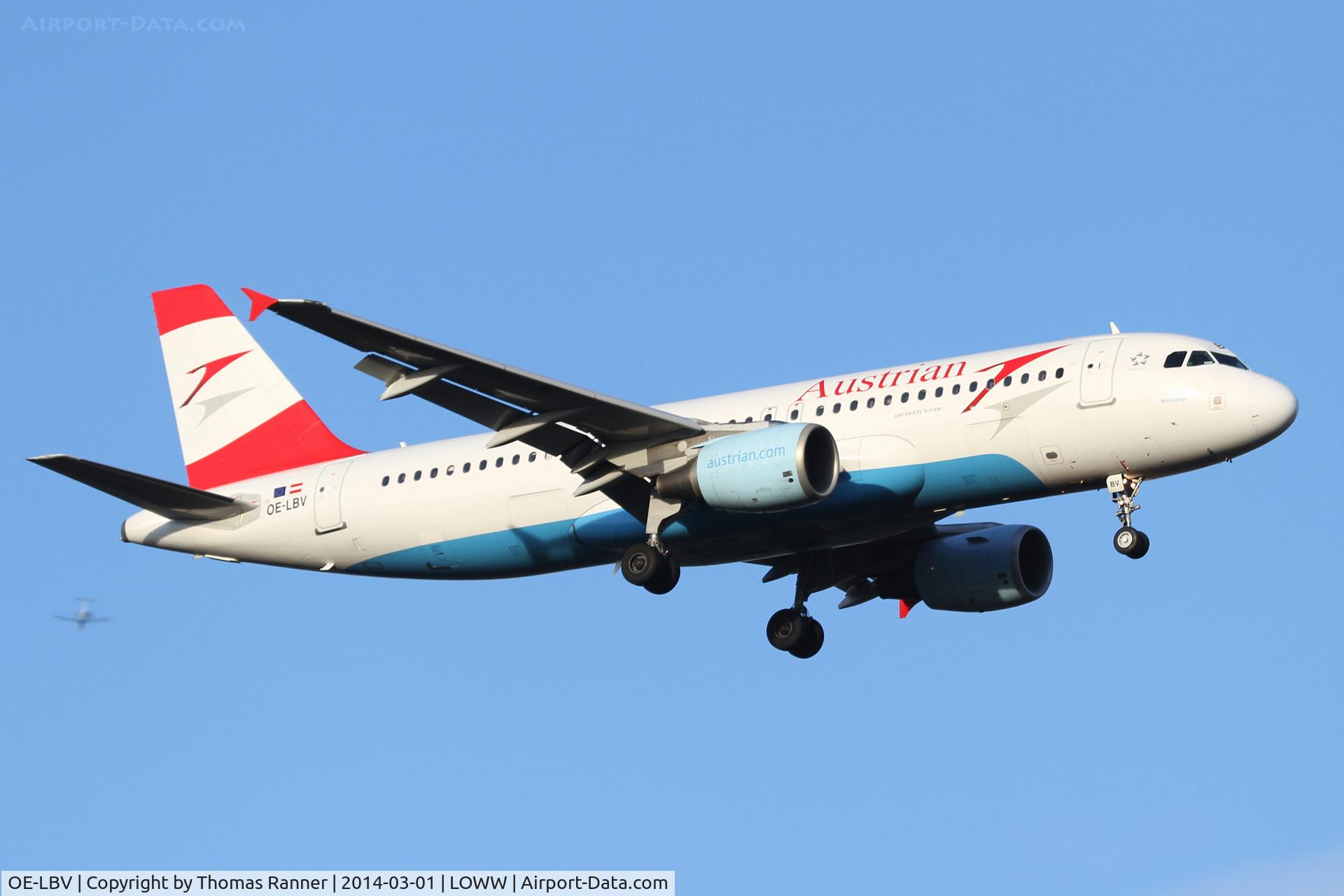 OE-LBV, 2000 Airbus A320-214 C/N 1385, Austrian A320