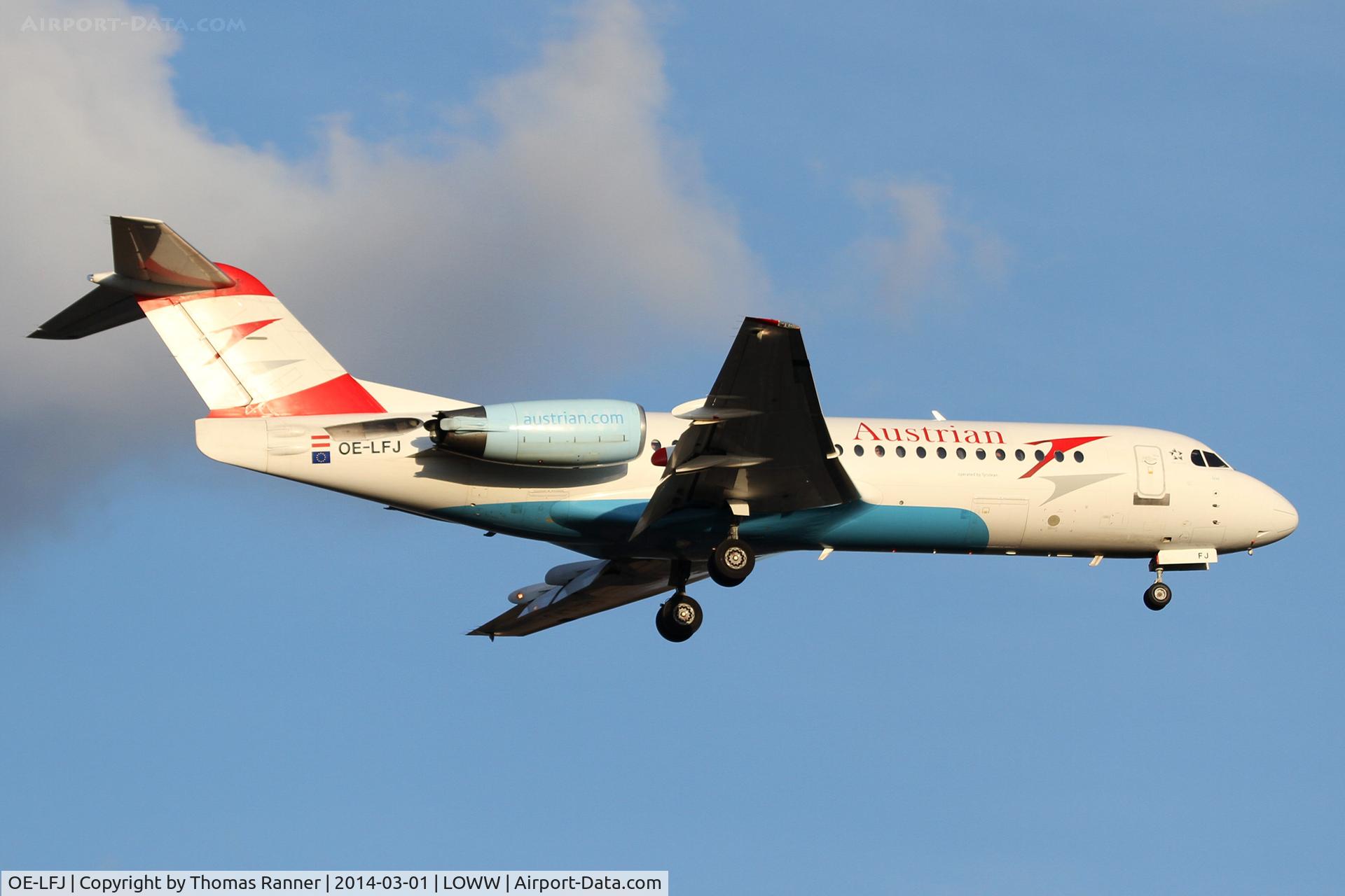 OE-LFJ, 1995 Fokker 70 (F-28-0070) C/N 11532, Austrian Fokker 70