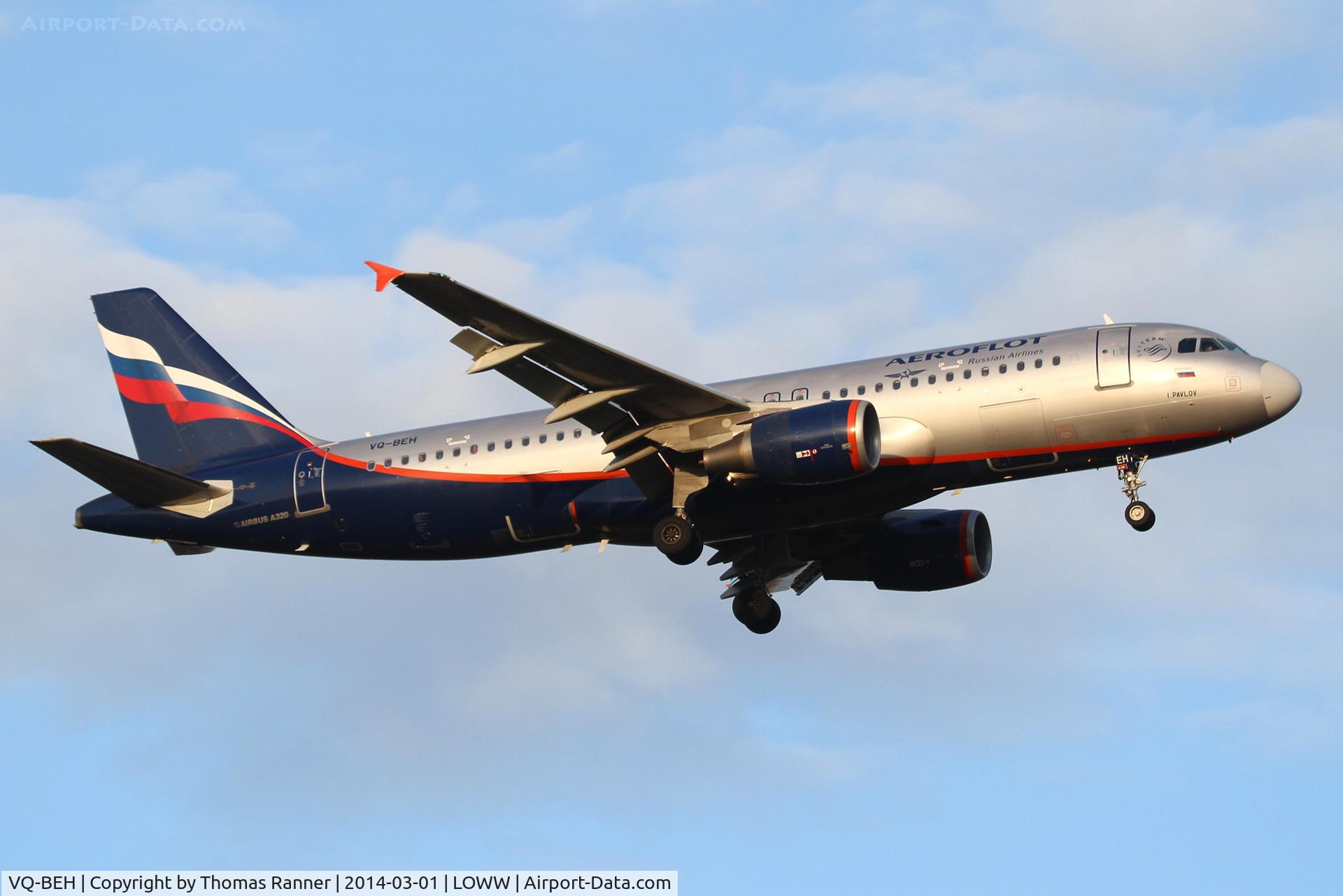 VQ-BEH, 2009 Airbus A320-214 C/N 4133, Aeroflot A320