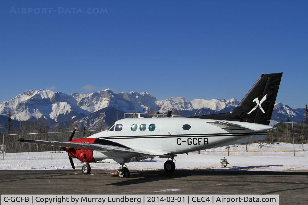 C-GCFB, 1980 Beech C90 King Air C/N LJ 929, On the ramp at Jasper-Hinton Airport with the temperature sitting at -21C