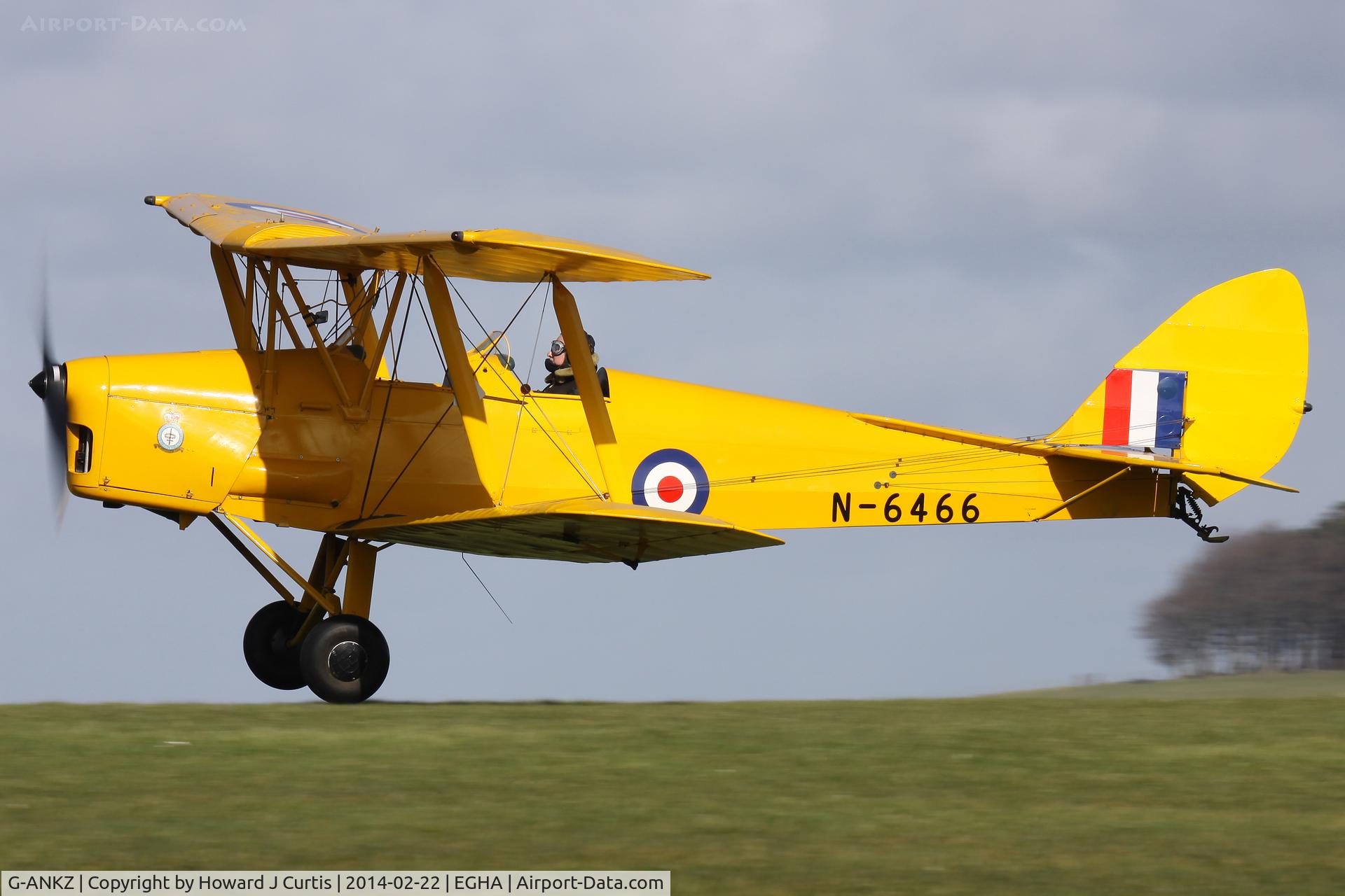 G-ANKZ, 1938 De Havilland DH-82A Tiger Moth II C/N 3803, Painted as N-6466, a resident here.
