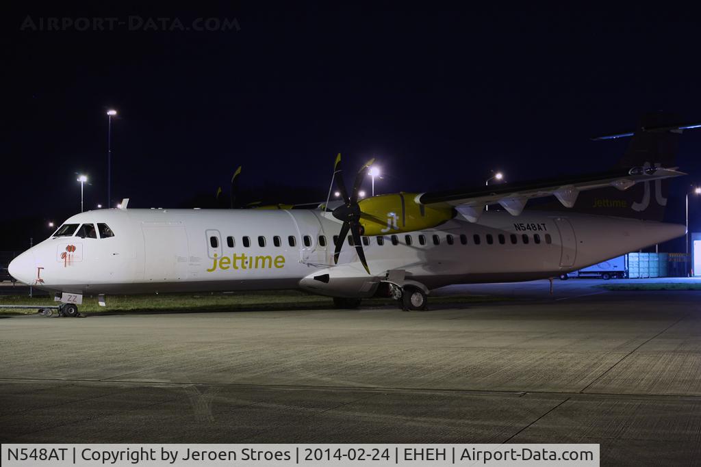 N548AT, 1998 ATR 72-212A C/N 548, just painted into Jettime livery, become OY-JZZ