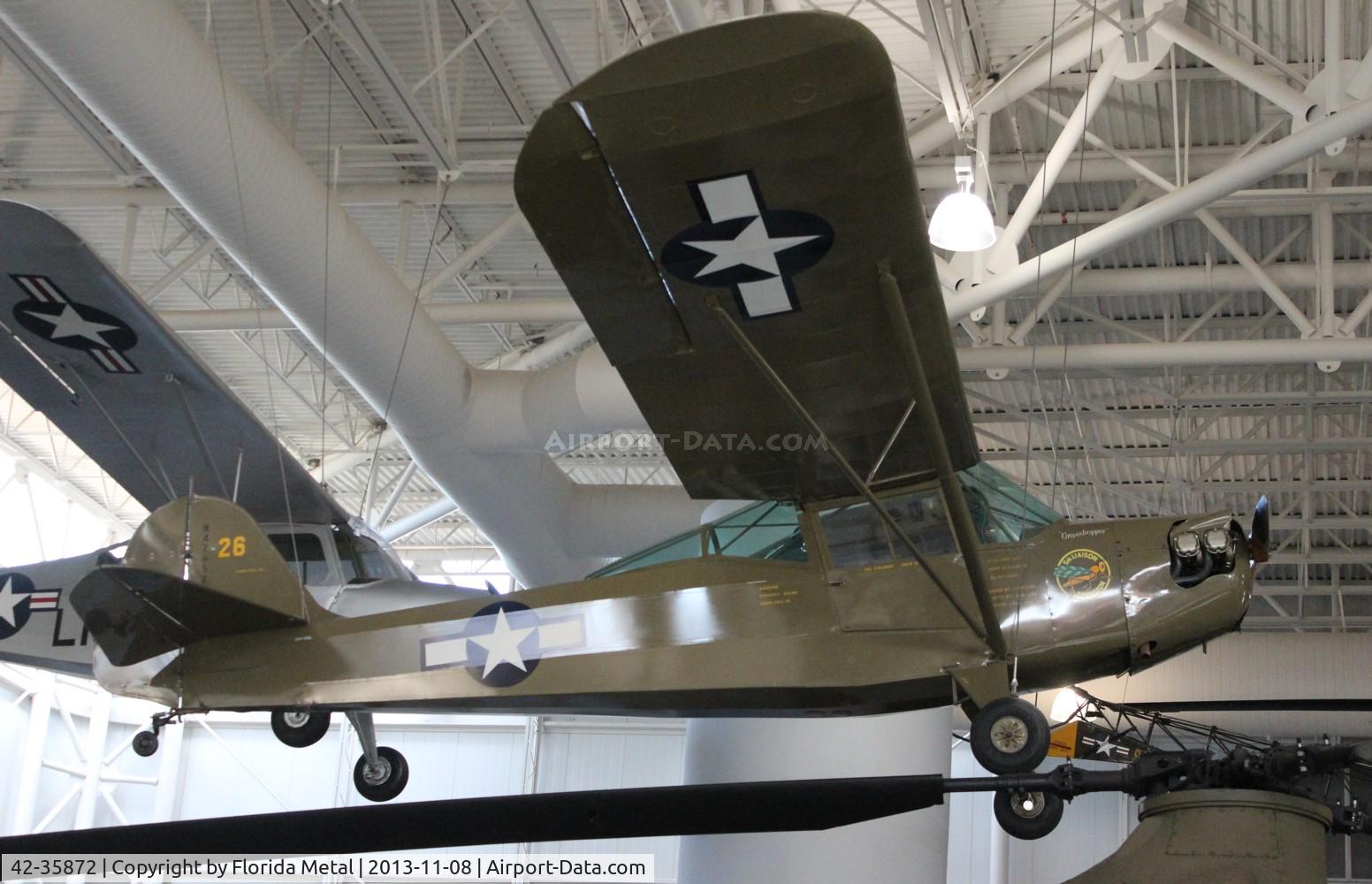 42-35872, 1942 Taylorcraft L-2A Grasshopper C/N 4333, Taylorcraft L-2 Grasshopper at Army Aviation Museum Ft. Rucker