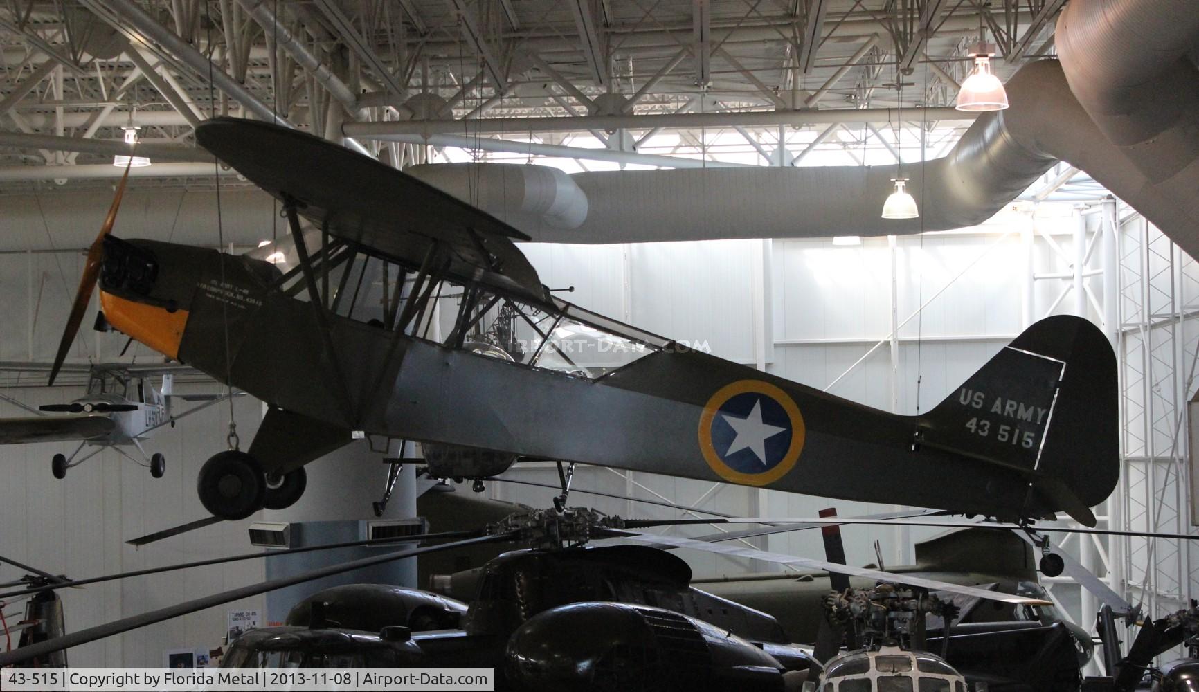 43-515, 1943 Piper L-4B Grasshopper C/N 9376, L-4B Grasshopper at Army Aviation Museum Ft. Rucker