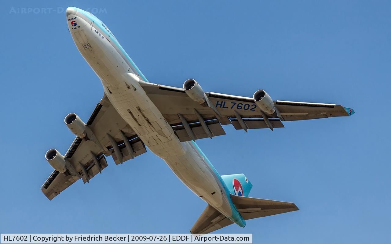 HL7602, 2005 Boeing 747-4B5F/SCD C/N 34301, departure via RW25L