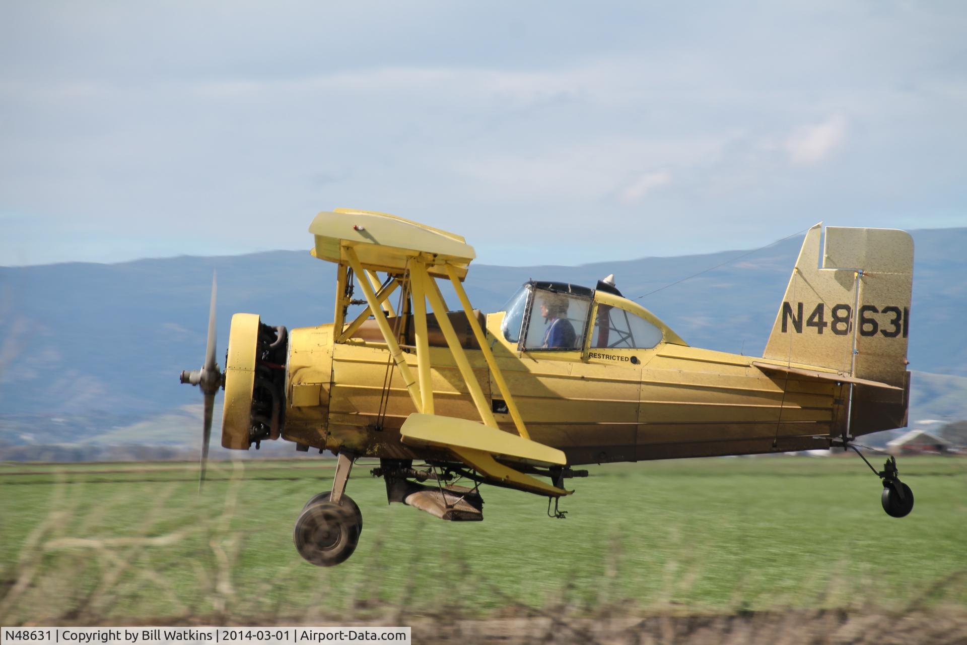 N48631, 1976 Grumman-Schweizer G-164B C/N 64B, Take off