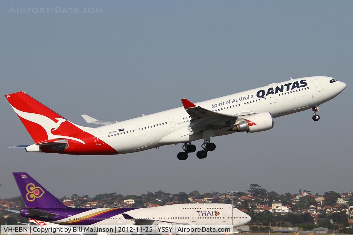 VH-EBN, 2010 Airbus A330-202 C/N 1094, away off 34L