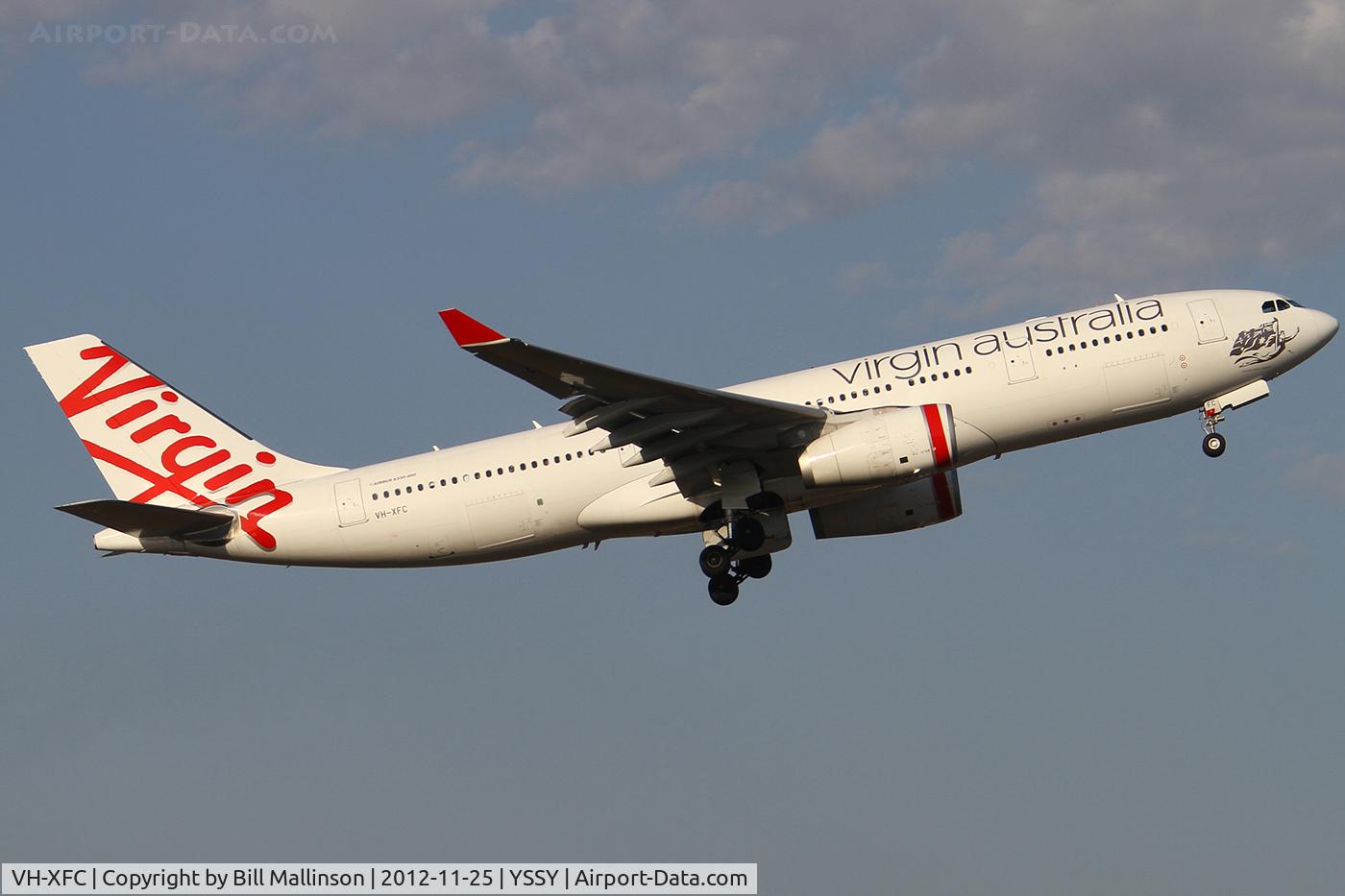 VH-XFC, 2012 Airbus A330-243 C/N 1293, away to PER from 34L