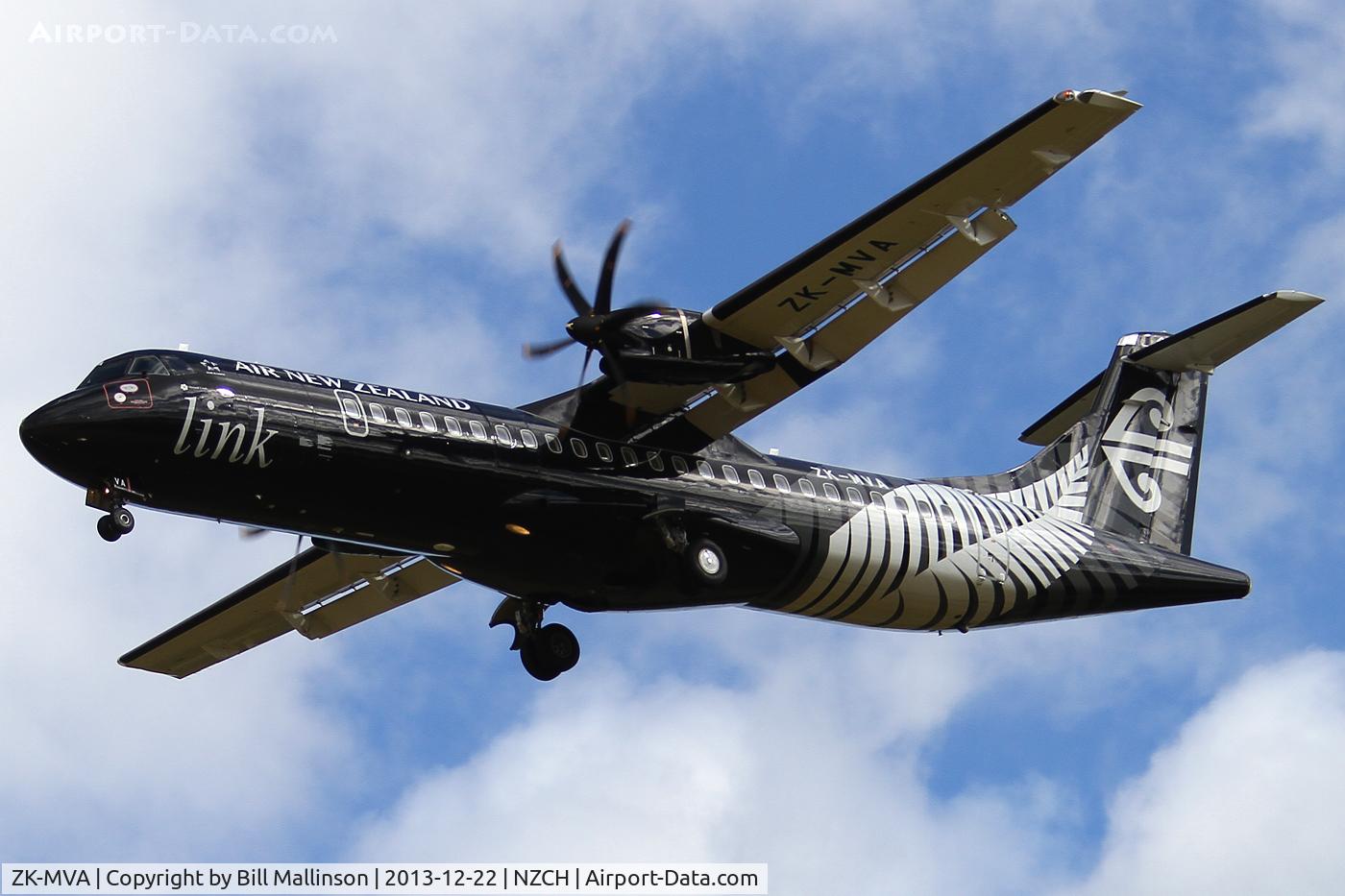ZK-MVA, 2012 ATR 72-600 (72-212A) C/N 1051, finals to 20