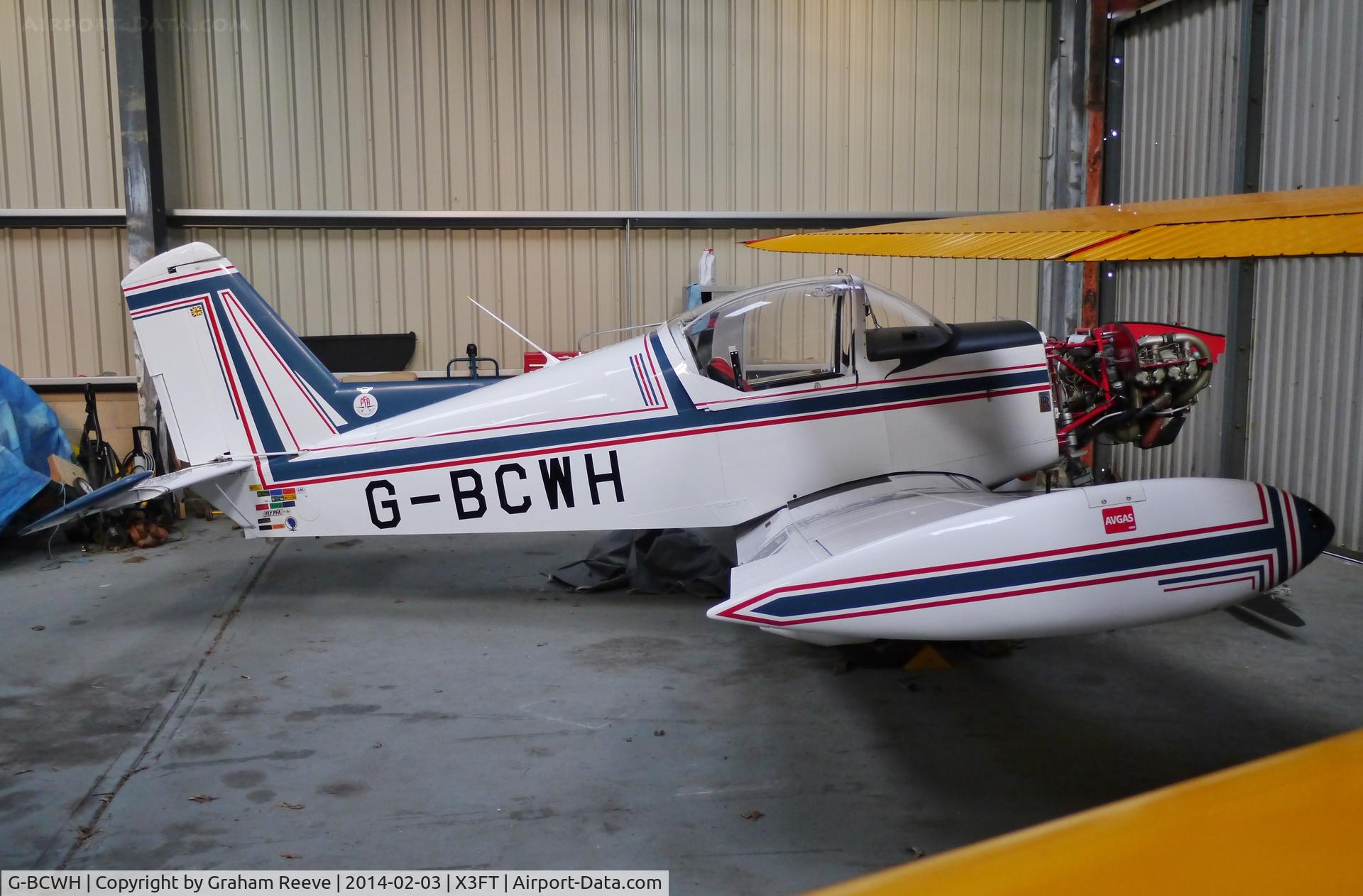 G-BCWH, 1978 Practavia Sprite C/N PFA 1366, In the hanger at Felthorpe.