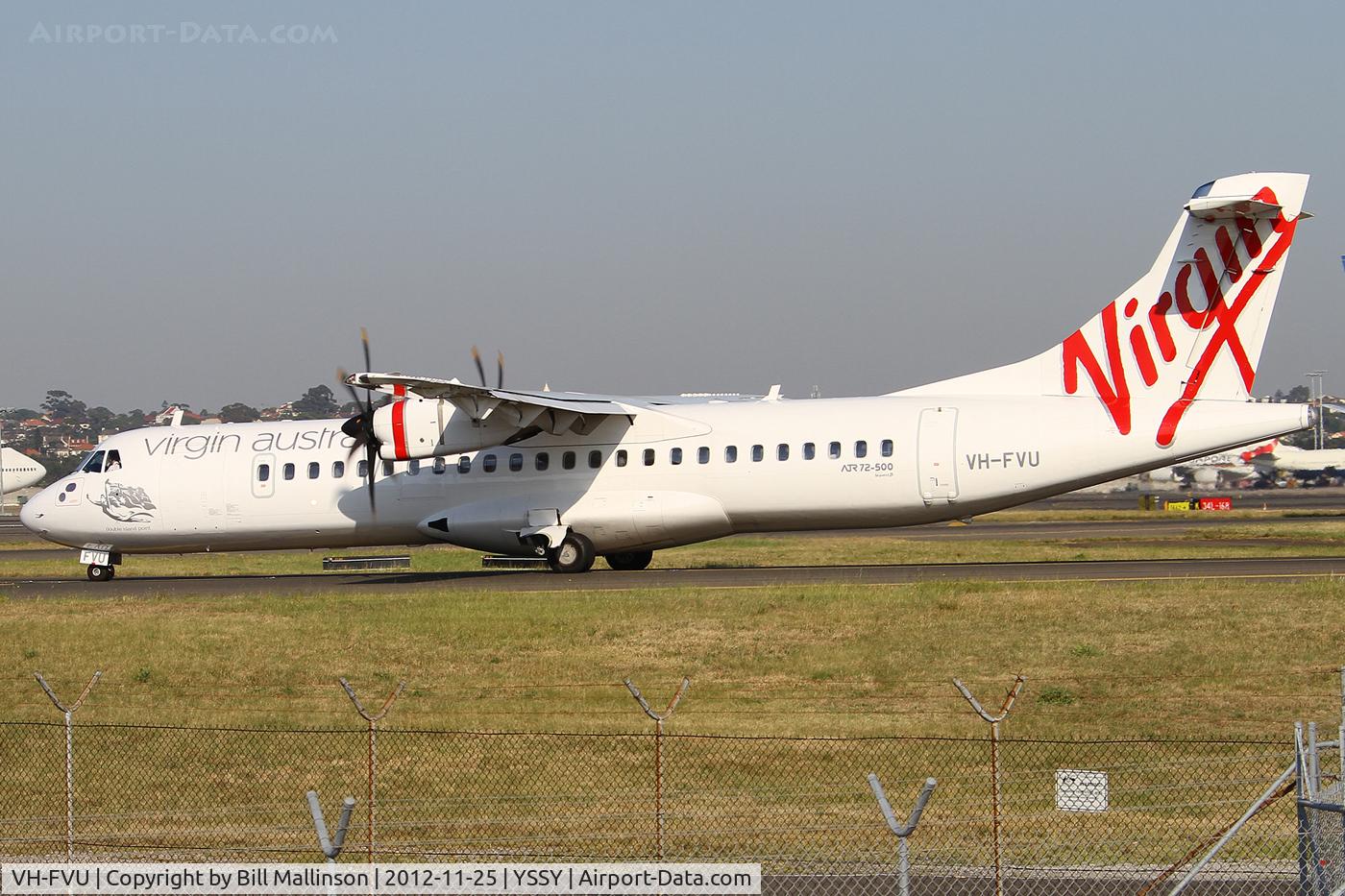 VH-FVU, 2011 ATR 72-500 C/N 978, taxiing to 16L