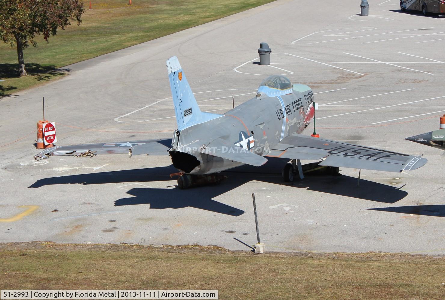 51-2993, North American F-86L Sabre C/N 177-50, F-86L Sabre at Battleship Alabama Museum