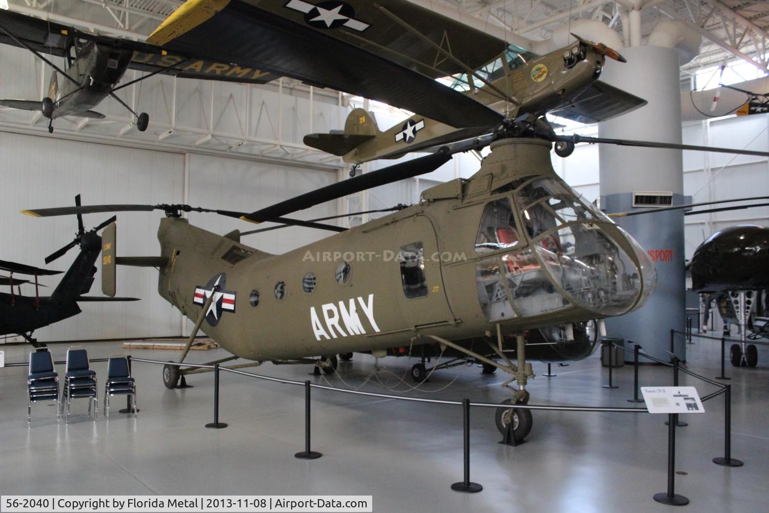 56-2040, Vertol CH-21C Shawnee C/N C.202, CH-21C Shawnee at Ft Rucker Army Aviation Museum