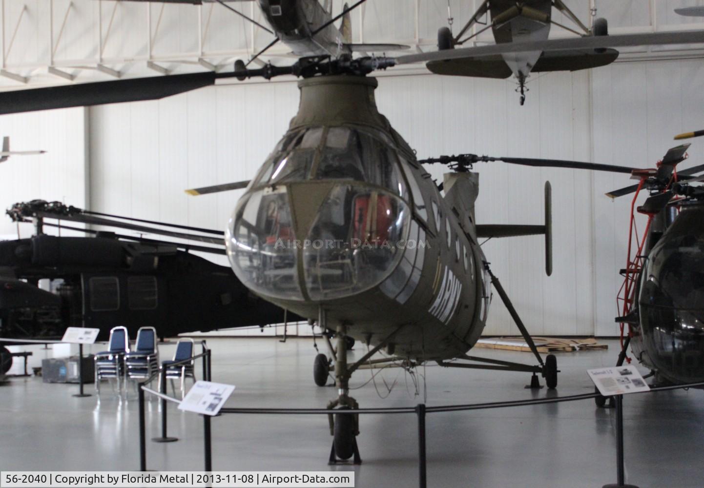 56-2040, Vertol CH-21C Shawnee C/N C.202, CH-21C Shawnee at Ft. Rucker Army Aviation Museum