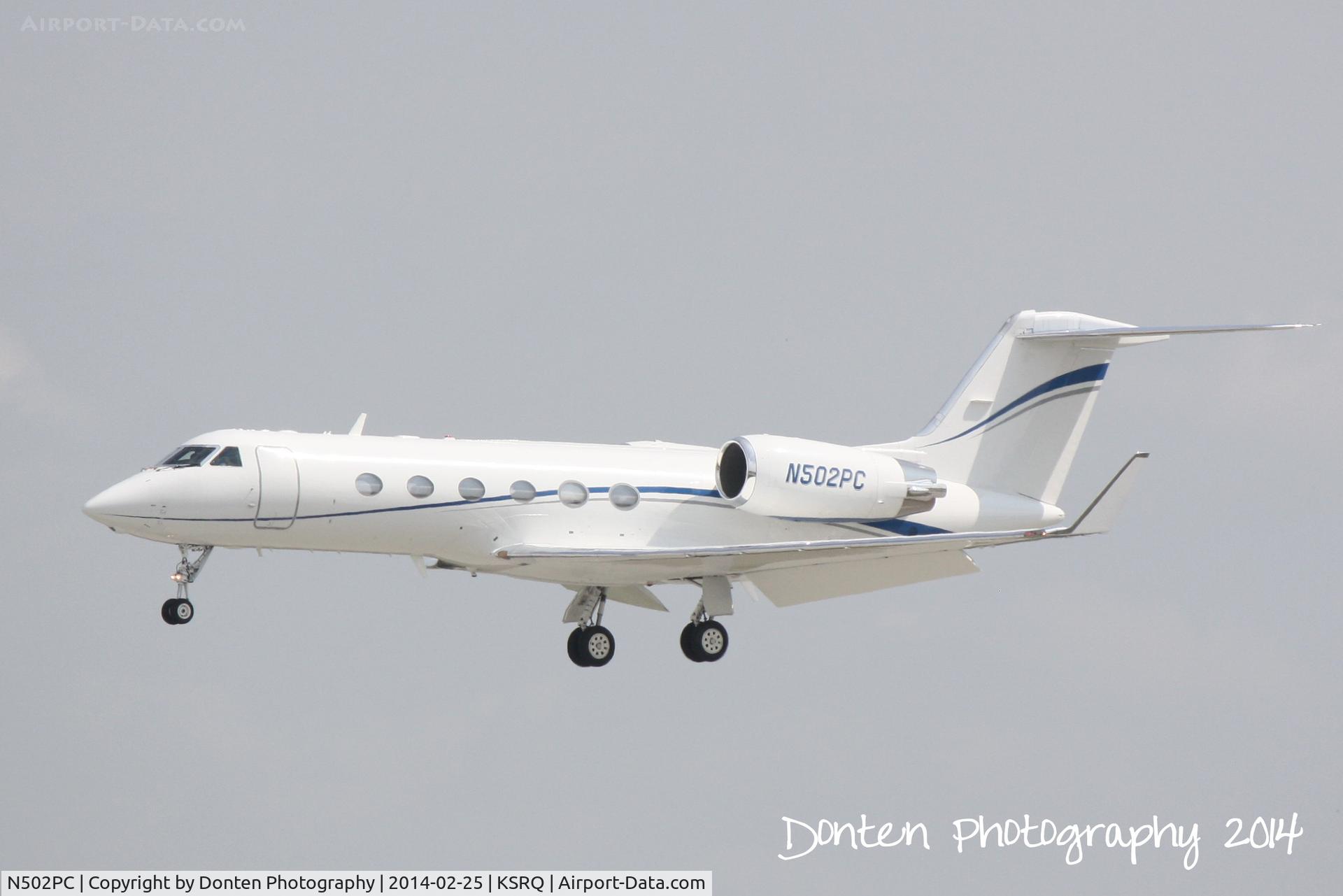 N502PC, 2001 Gulfstream Aerospace G-IV C/N 1435, Gulfstream IV (N502PC) arrives at Sarasota-Bradenton International Airport