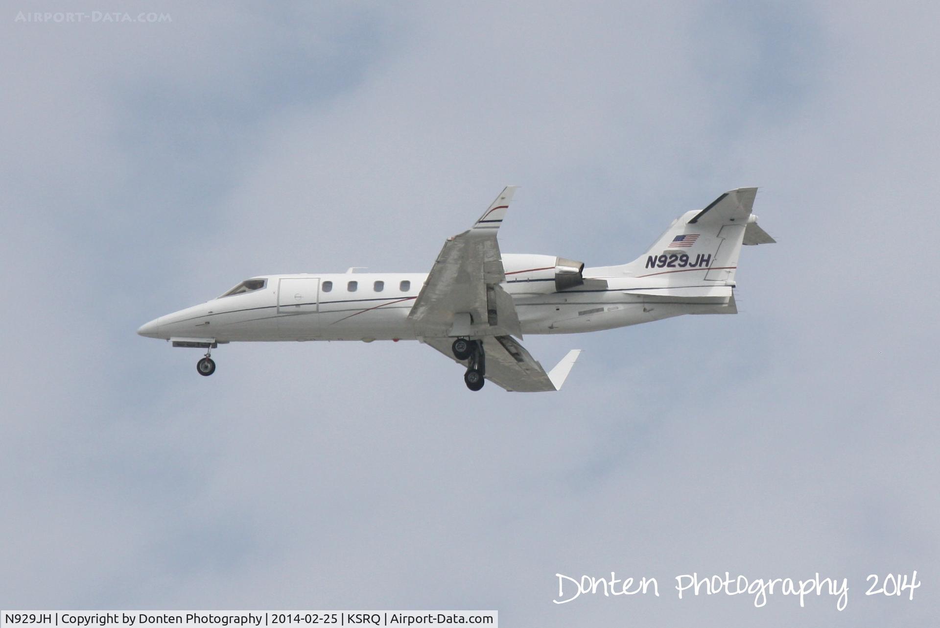 N929JH, 1997 Learjet Inc 31A C/N 132, Learjet 31 (N929JH) arrives at Sarasota-Bradenton International Airport following a flight from St Pete/Clearwater International Airport