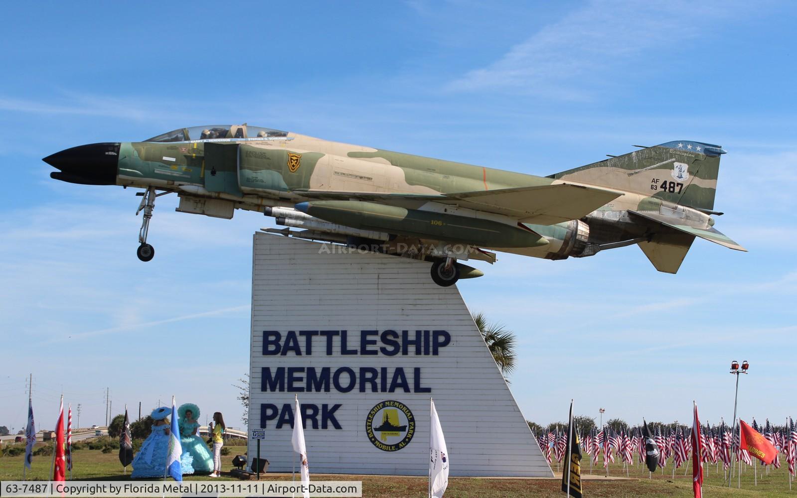 63-7487, 1963 McDonnell F-4C-18-MC Phantom II C/N 485, F-4C Phantom at Battleship Alabama Memorial