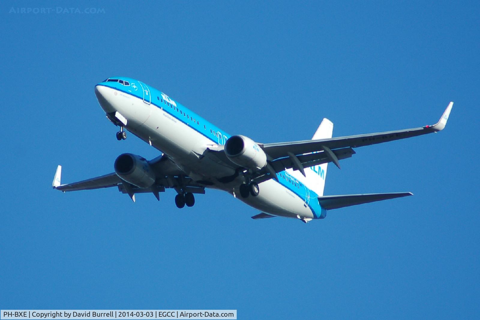 PH-BXE, 2000 Boeing 737-8K2 C/N 29595, KLM Boeing 737-8K2 PH-BXE on approach to Manchester Airport.