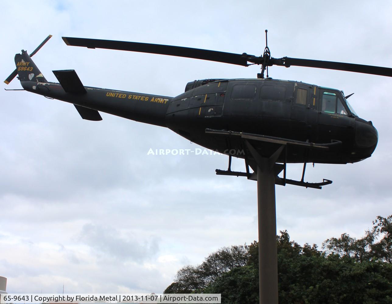 65-9643, 1965 Bell UH-1D Iroquois C/N 4684, UH-1 on post in Dothan Alabama